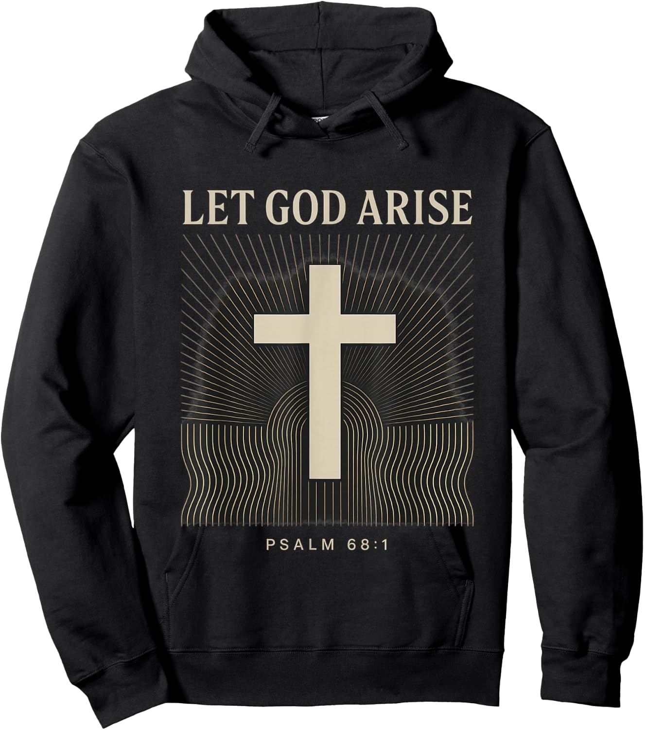 Let God Arise Psalm 68:1 Christian Hoodie - Hoodie | Black