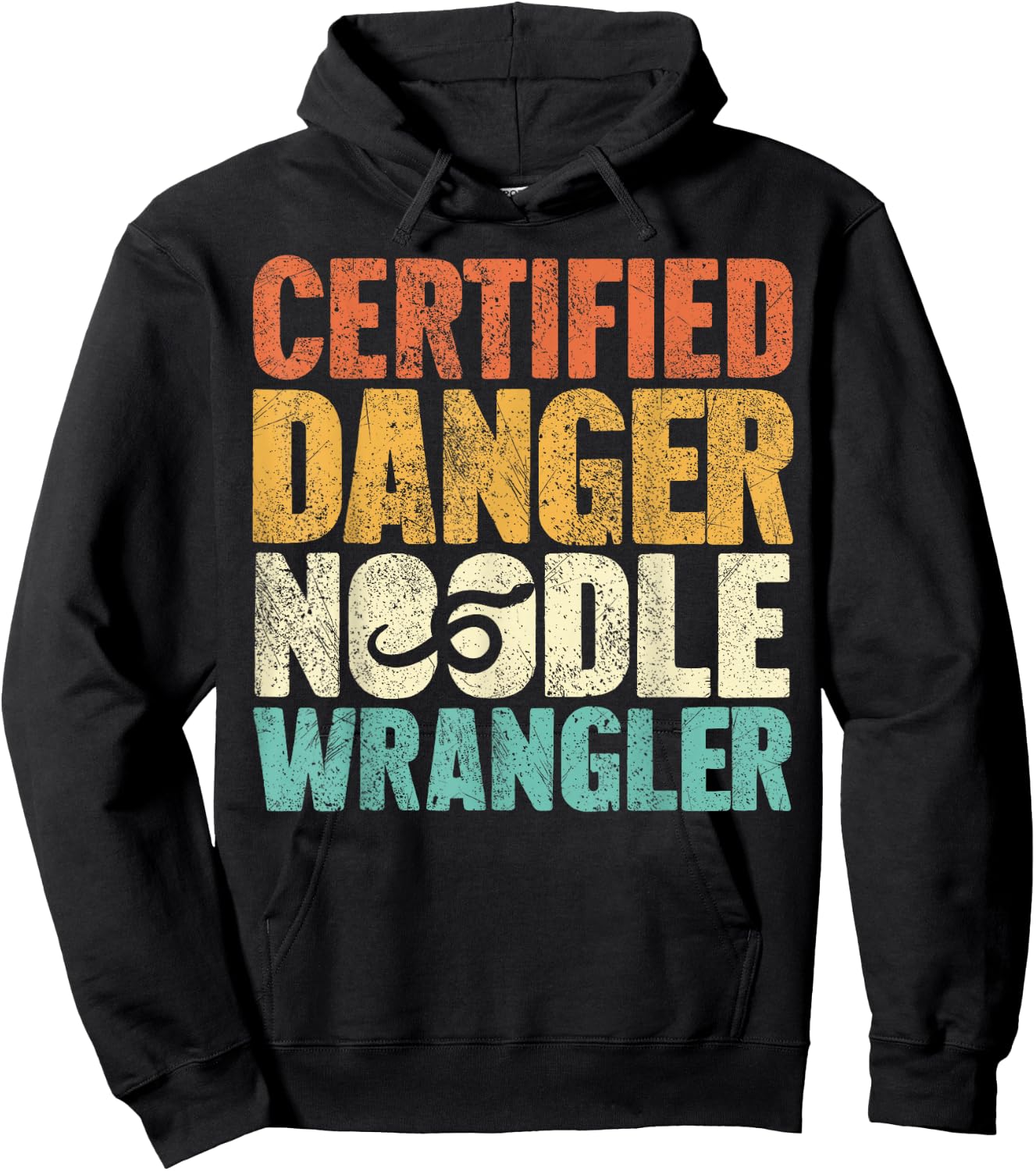 Certified Snake Handler - Danger Noodle Snake Hoodie - Hoodie | Black
