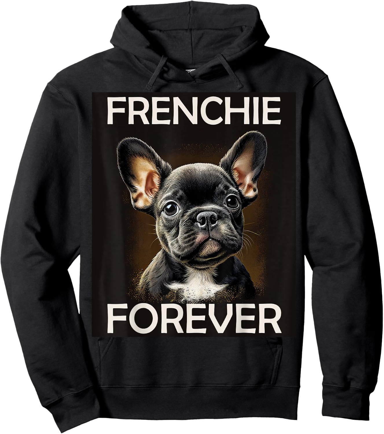 FRENCHIE FOREVER French Bulldog gifts , Women, Kids Hoodie - Hoodie | Black