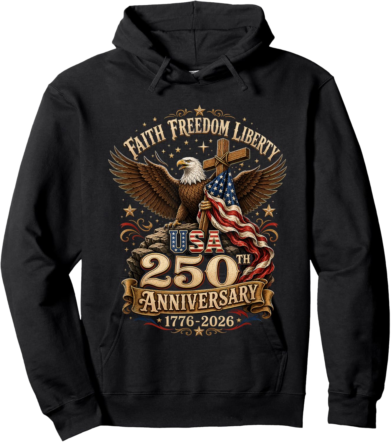 USA 250th Anniversary Hoodie - Hoodie | Black