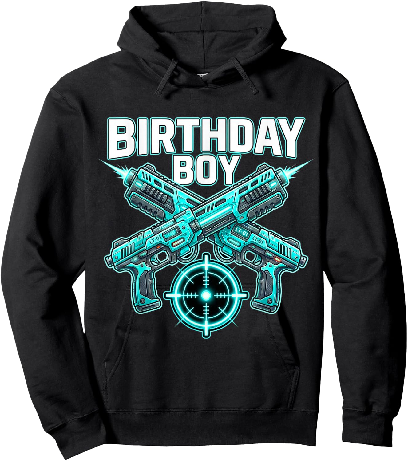 Laser Tag Birthday Shirt Laser Tag Party Boys Birthday Boy Hoodie - Hoodie | Black