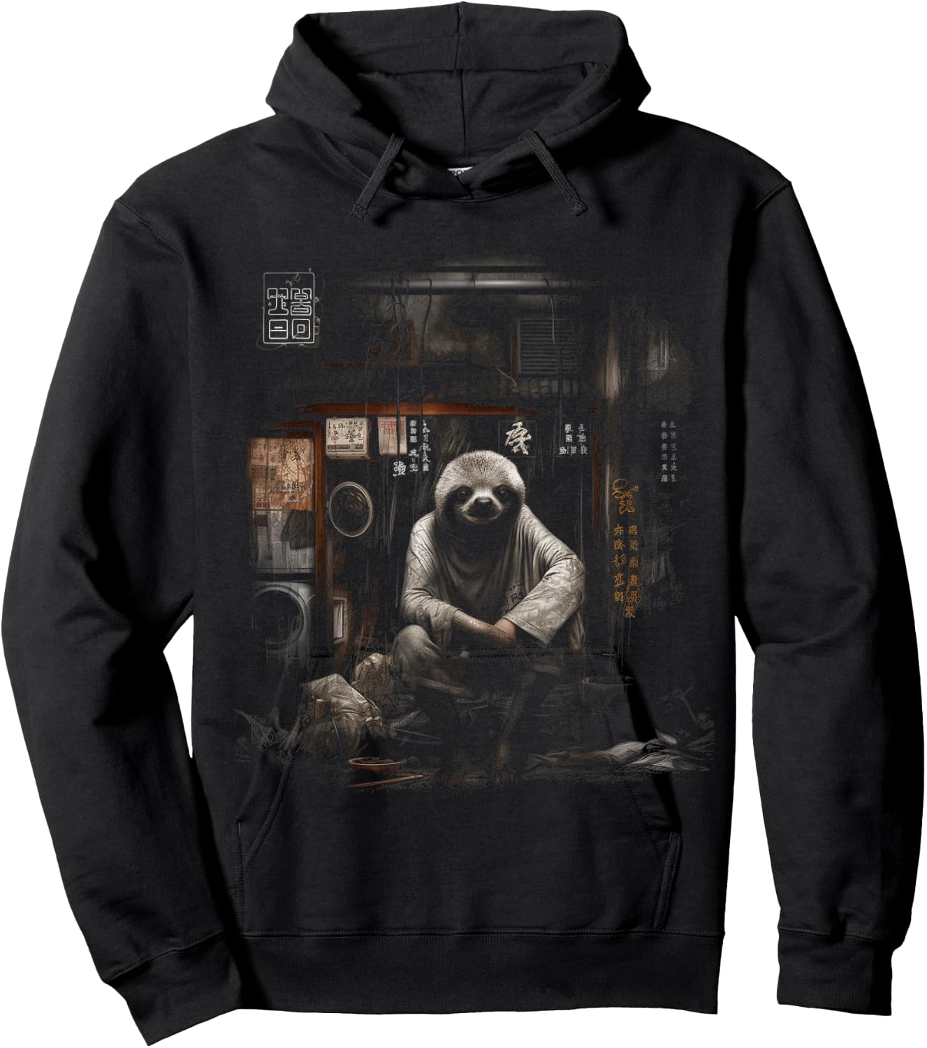 Sloth Fantasy - Animal Art Animal Motif Artwork Sloth Hoodie - Hoodie | Black