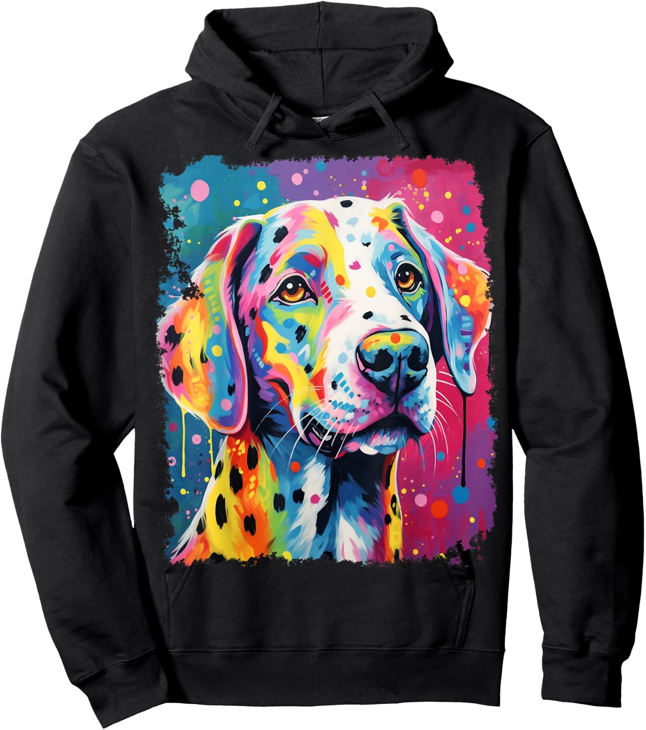 Pop Art Dog Dalmatian Hoodie - Hoodie | Black