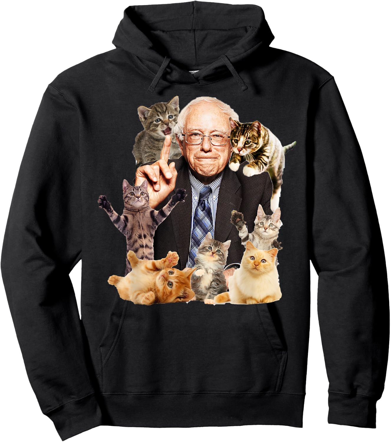 Bernie and Cats - Feel the Purr Hoodie - Hoodie | Black