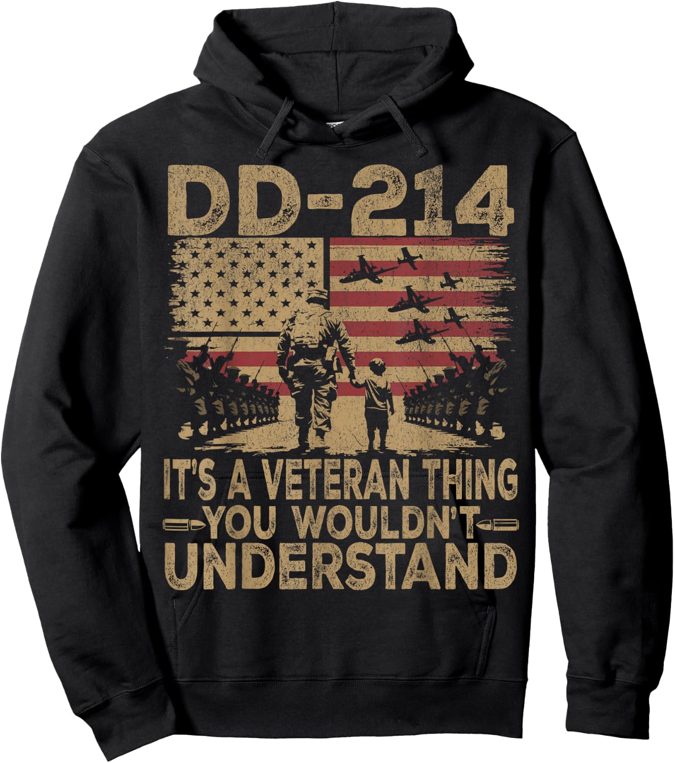 DD-214 It's A Veteran Thing You Wouldn't Understand Memorial Hoodie - Hoodie | Black
