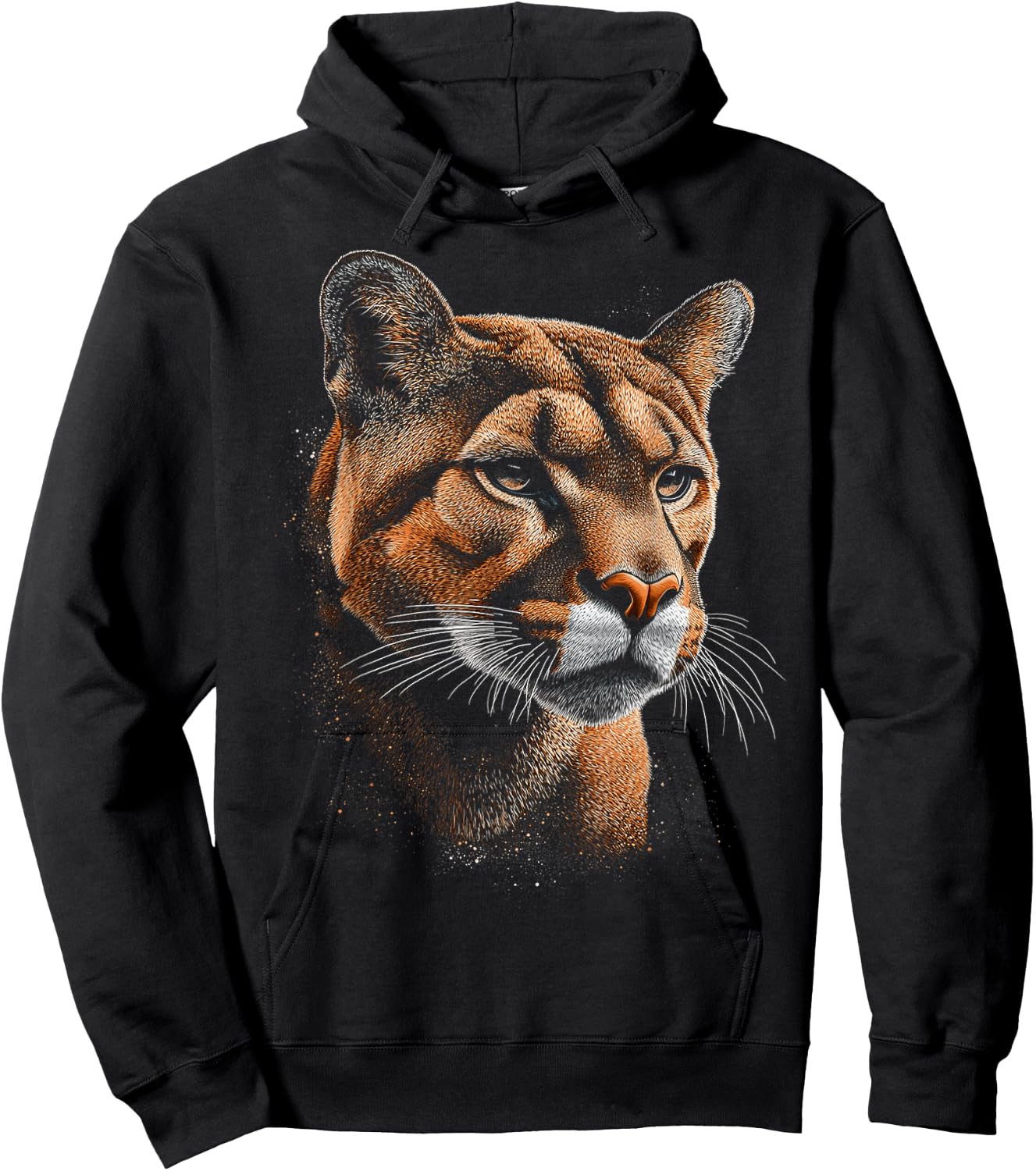 Puma Animal Motif Art Puma , black Hoodie - Hoodie | Black