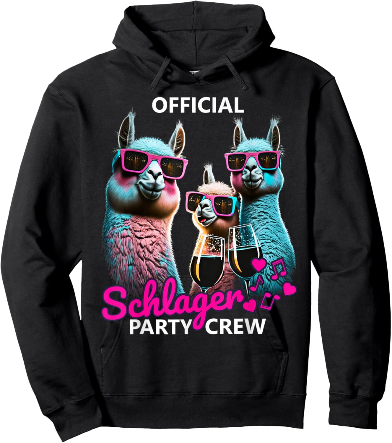 PARTY HASE Outfits für Party und Kneipentour Official Schlager Party Crew Hoodie - Hoodie | Black