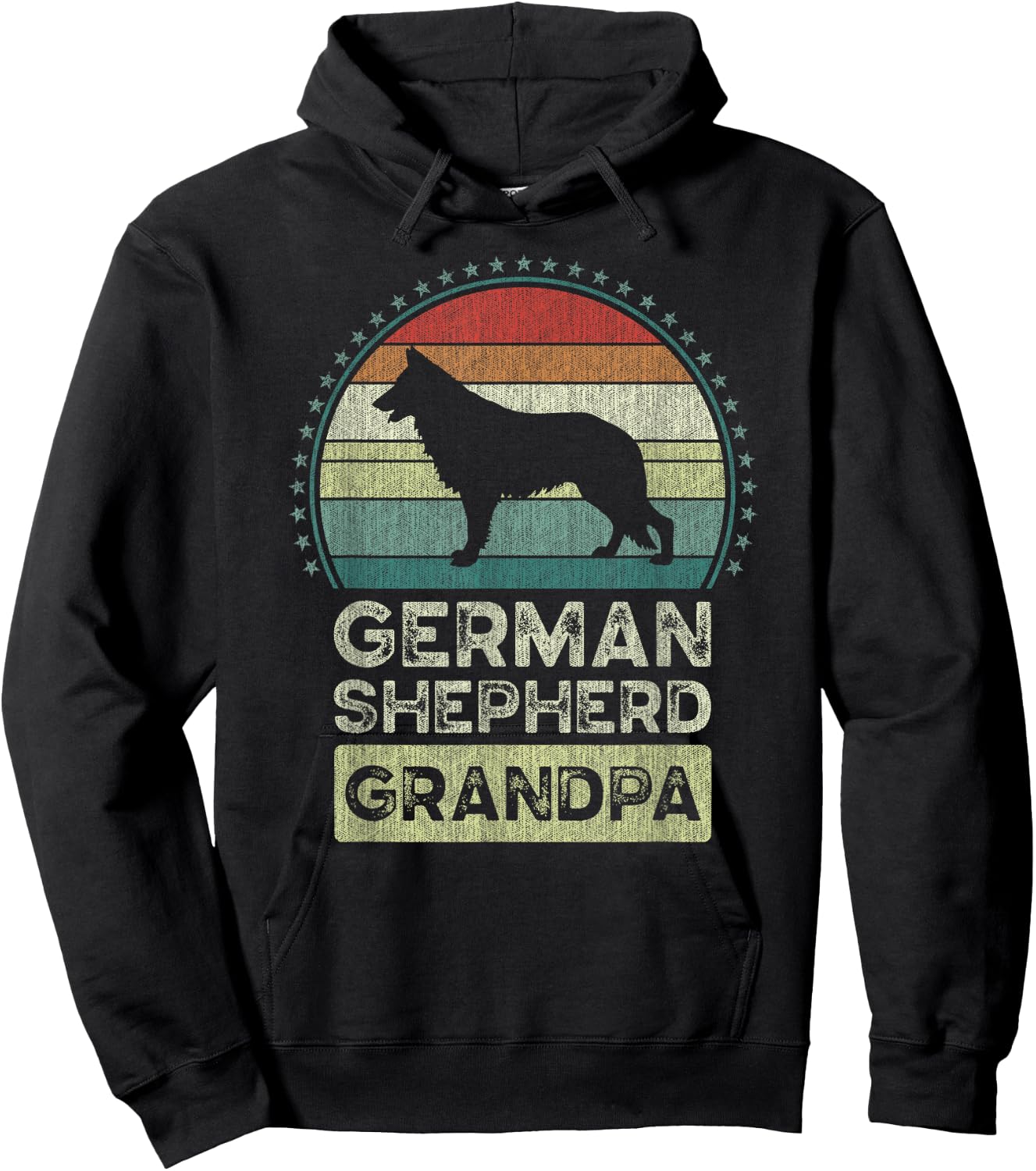 German Shepherd Grandpa, Father's Day, Grandfather Hoodie - Hoodie | Black