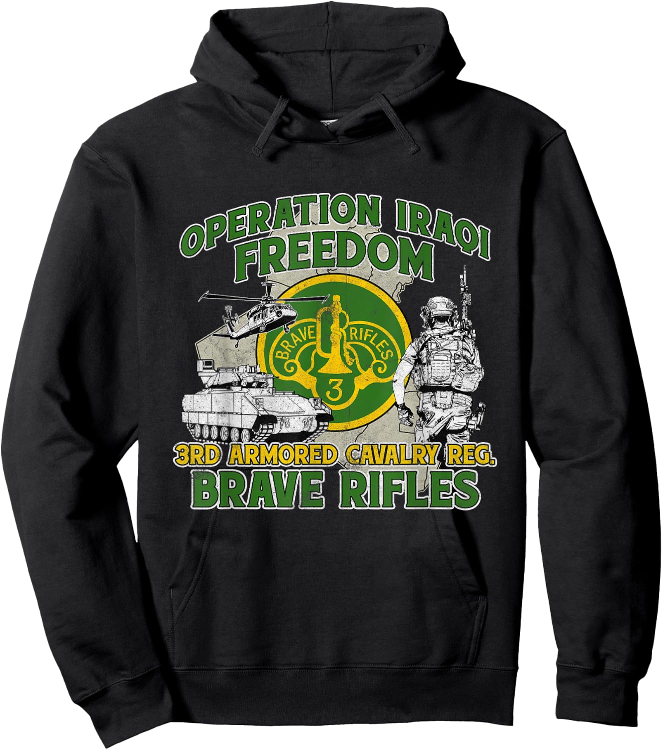 3rd Armored Cavalry Regiment Operation Iraqi Freedom OIF Hoodie - Hoodie | Black