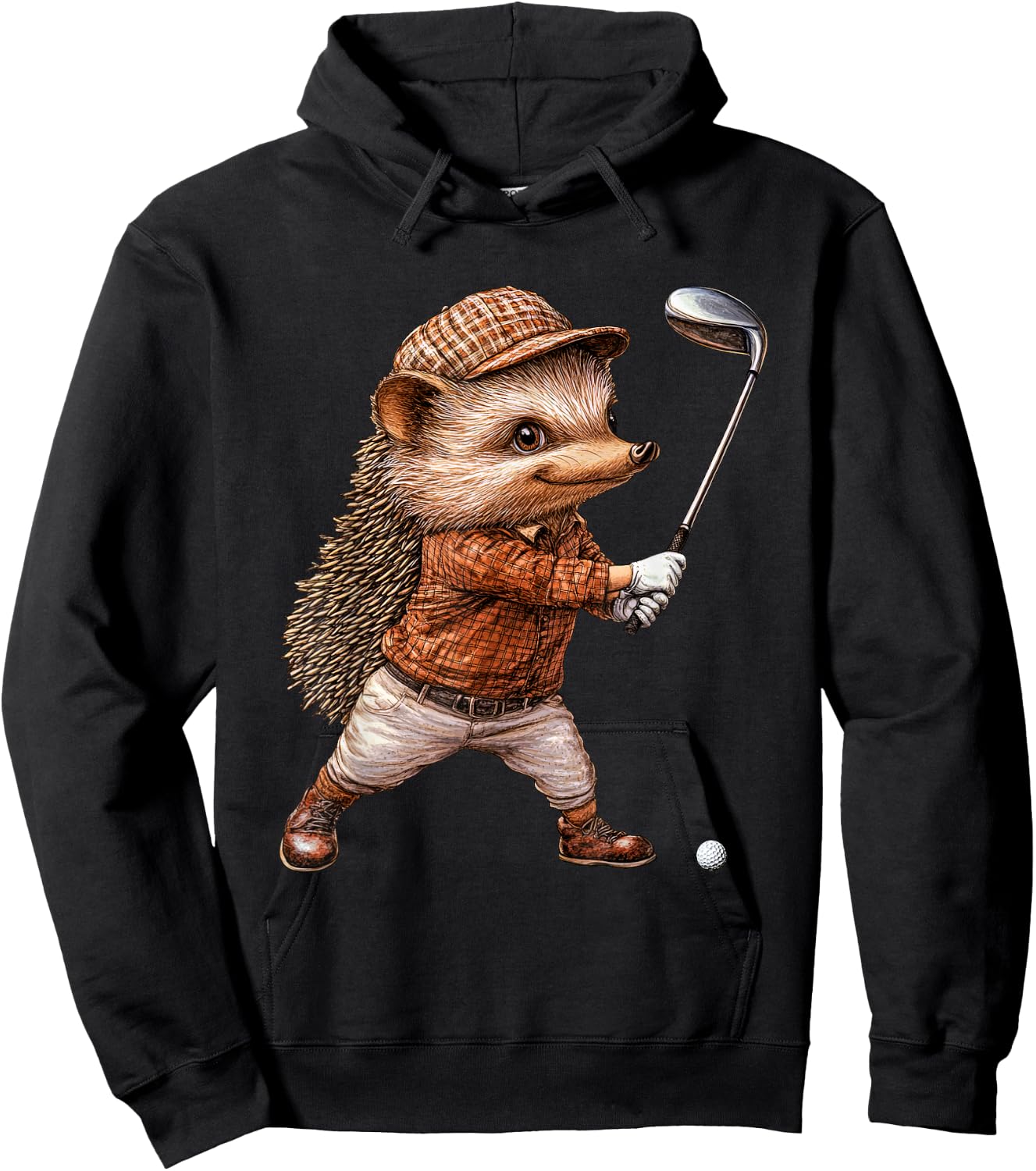 Hedgehog Golf Hoodie - Hoodie | Black