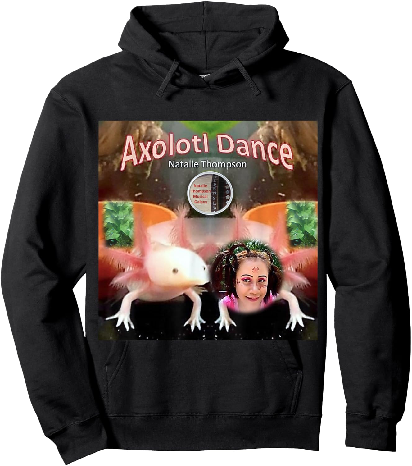 Axolotl Dance by Natalie Thompson Hoodie - Hoodie | Black
