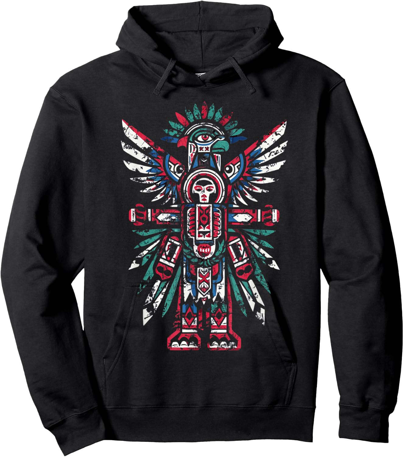 Alaska, Raven Haida Tribal Art, Native American Hoodie - Hoodie | Black