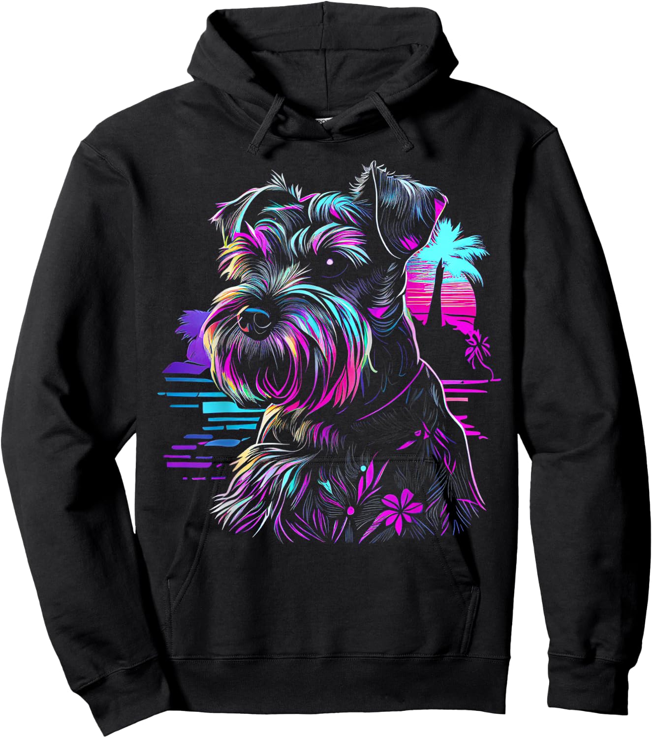 Miniature Schnauzer dog art Miniature Schnauzer Hoodie - Hoodie | Black
