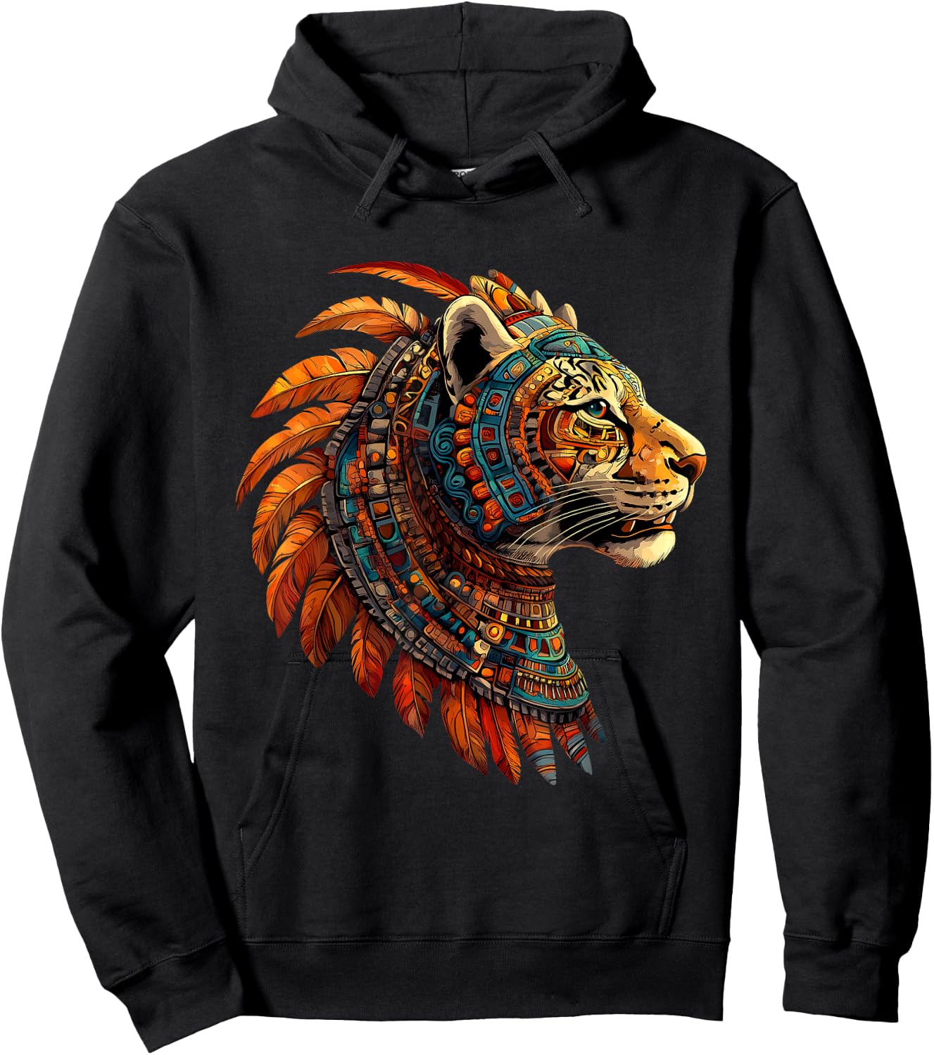Aztec Jaguar Native Mexican Pride Mayan Mexican Mythology Hoodie - Hoodie | Black