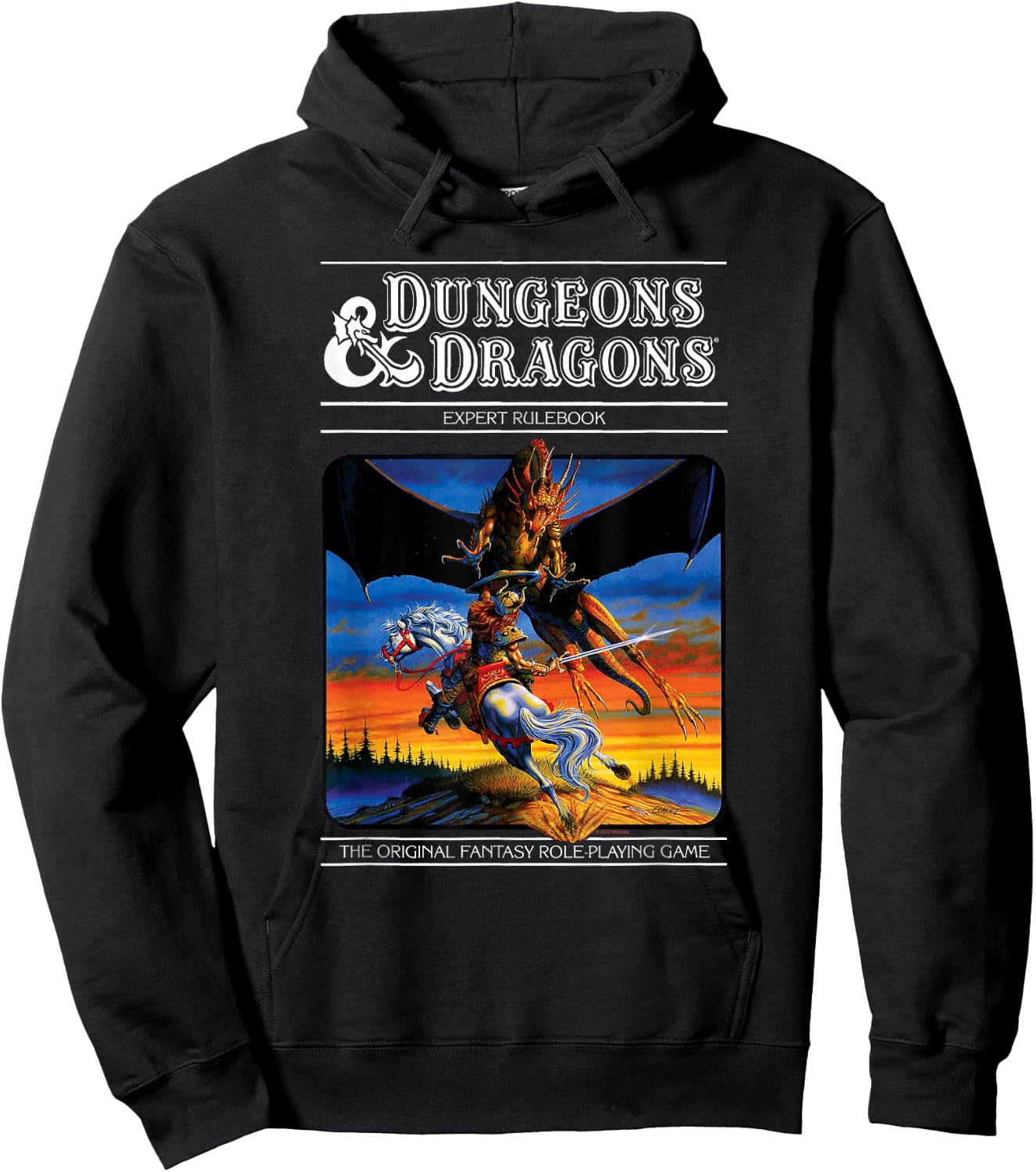 Dungeons & Dragons Vintage Expert Rulebook , black Hoodie - Hoodie | Black