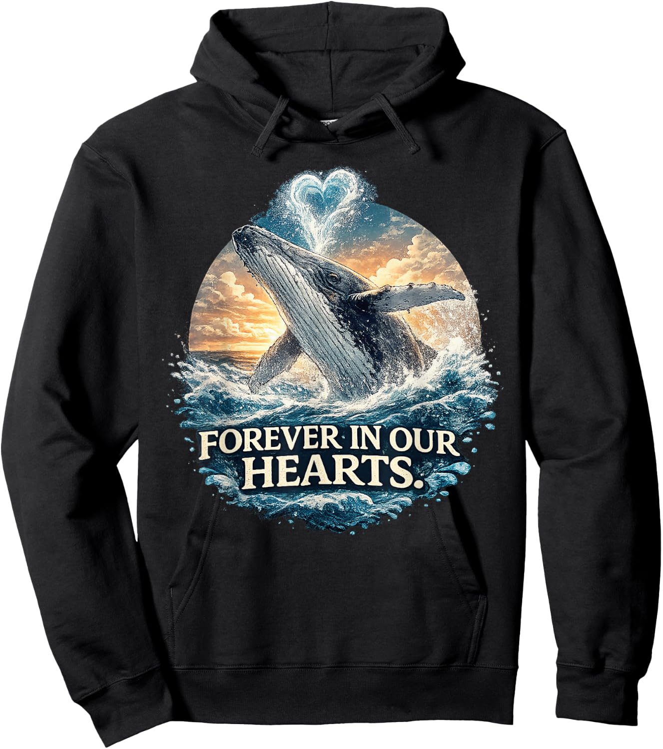 Timmy Wal Ostsee Buckelwal Team Hope Free In Unseren Herzen Hoodie - Hoodie | Black