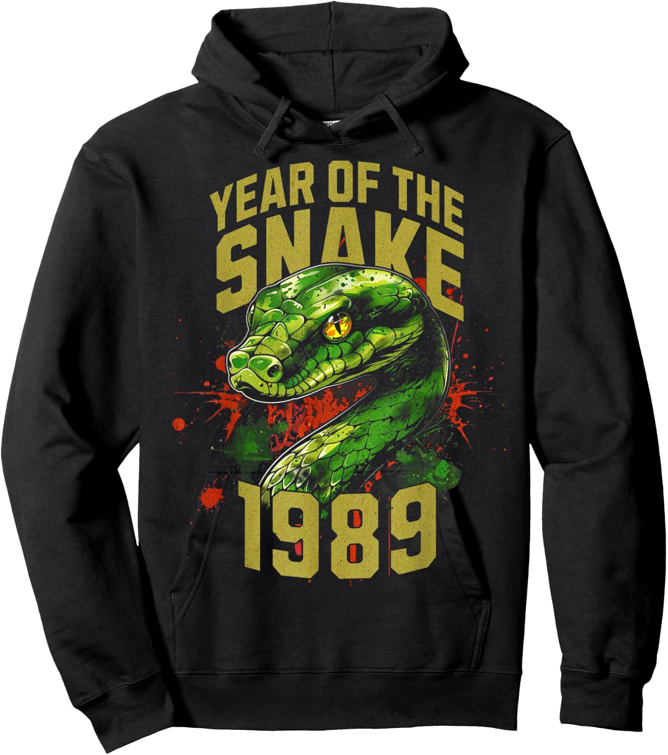Born in 1989 Year of the Snake Chinese Zodiac Sign Hoodie - Hoodie | Black