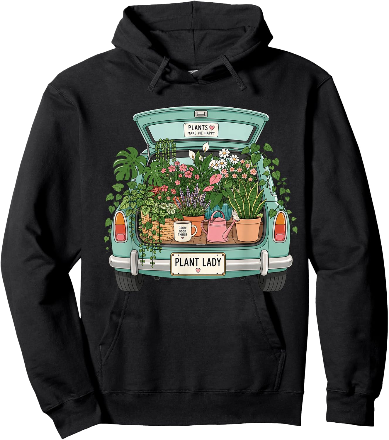 Funny Gardening Moms I was Left Unsupervised Plants Lover Hoodie - Hoodie | Black