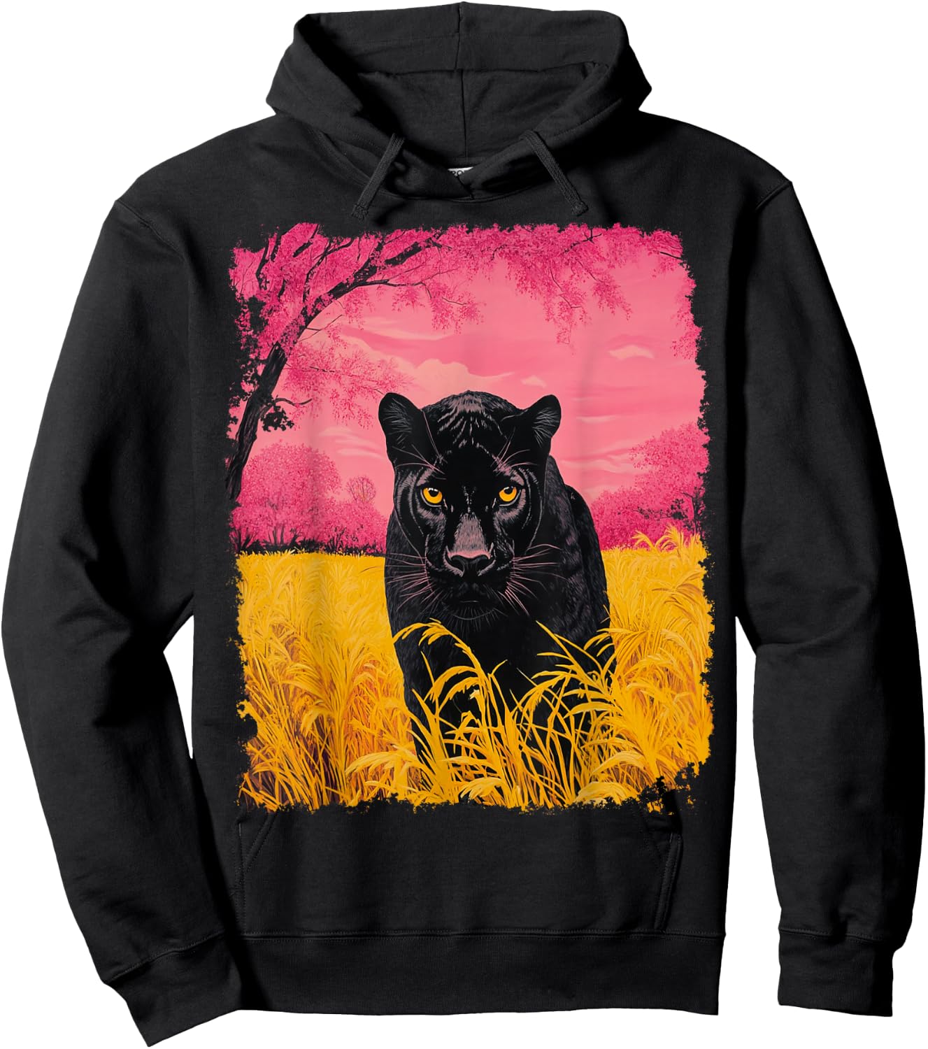 Pink Tops Panther Black Hoodie - Hoodie | Black