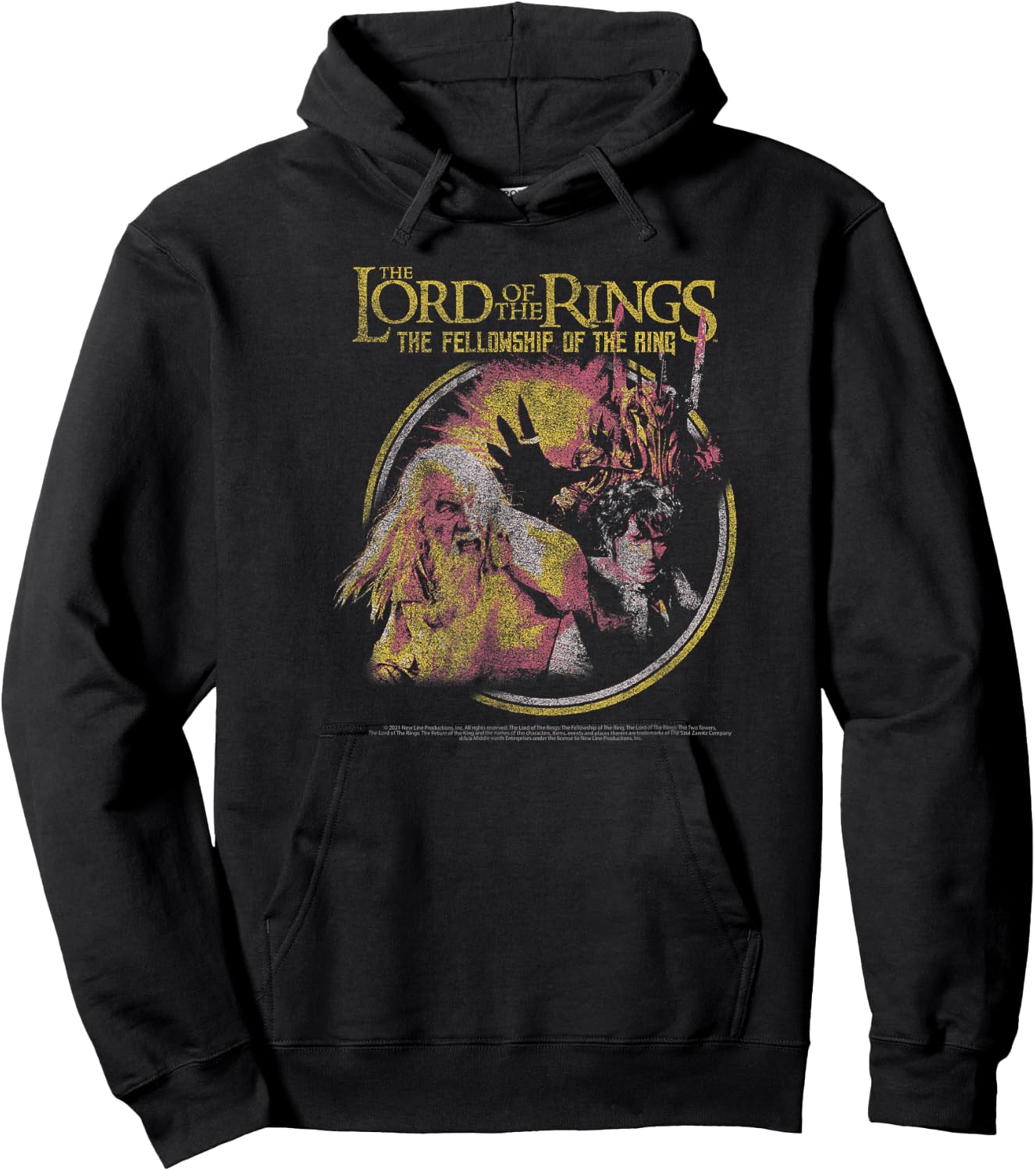 The Lord of The Rings Fellowship of The Ring Sauron Poster Hoodie - Hoodie | Black