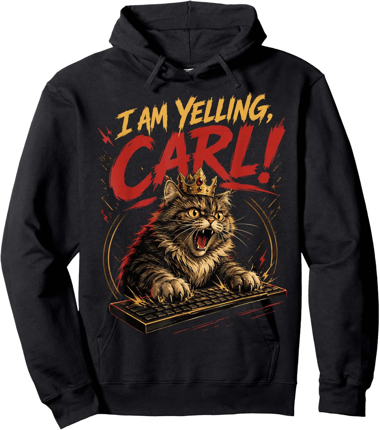 I Am Yelling Carl Hoodie - Hoodie | Black