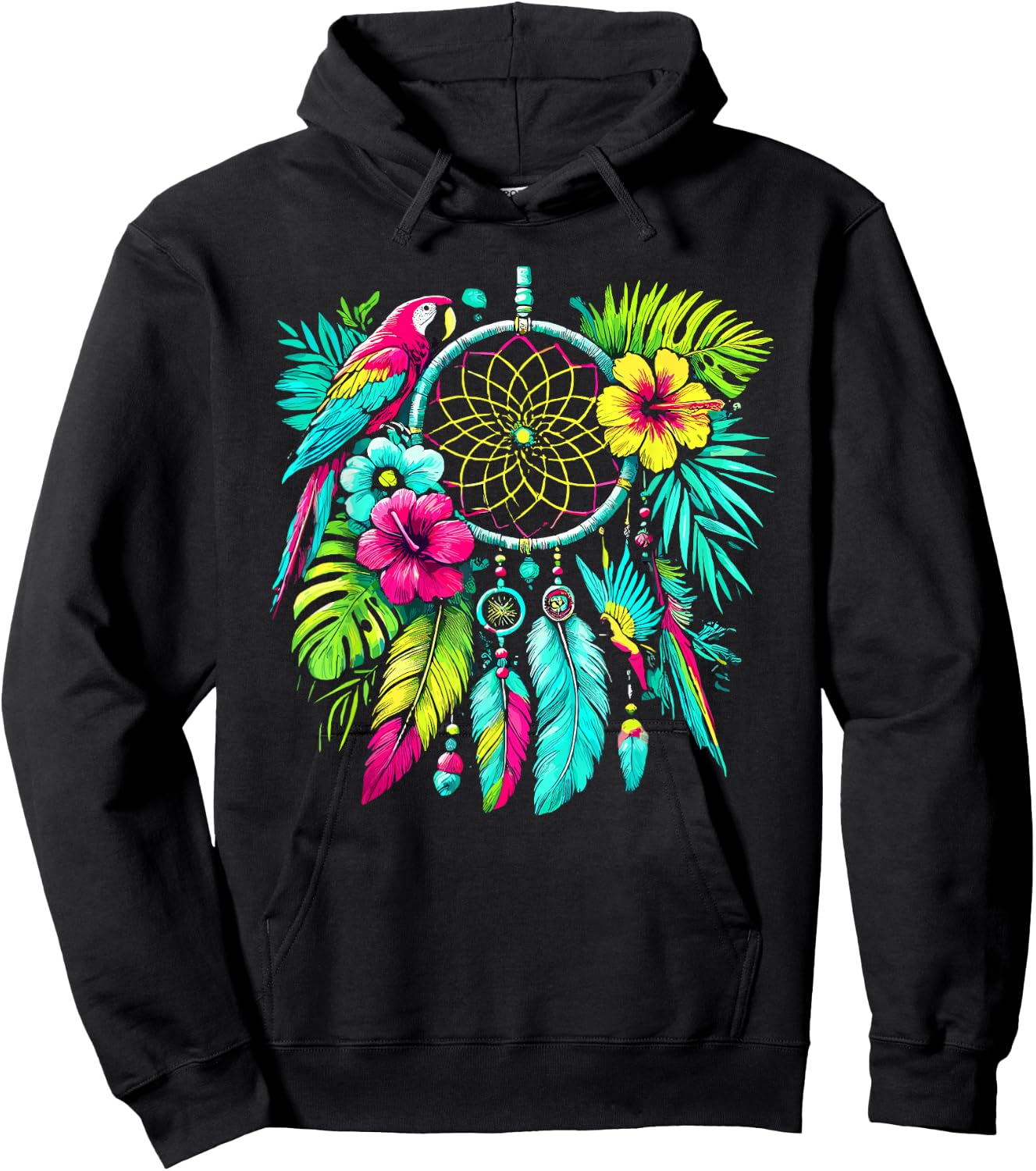 Surreal Dream Catcher Bohemian Spiritual festival fashion Hoodie - Hoodie | Black