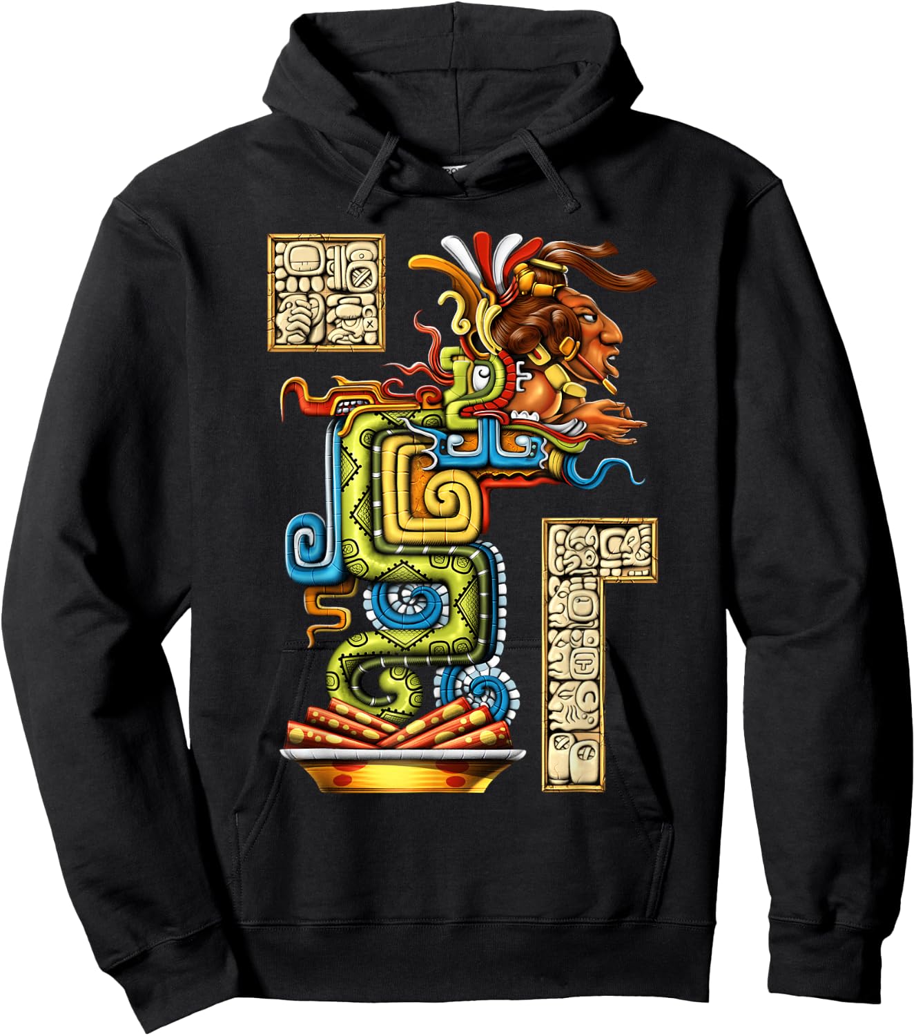 Quetzalcoatl Snake Aztec Mythology God Ancient Maya Hoodie - Hoodie | Black