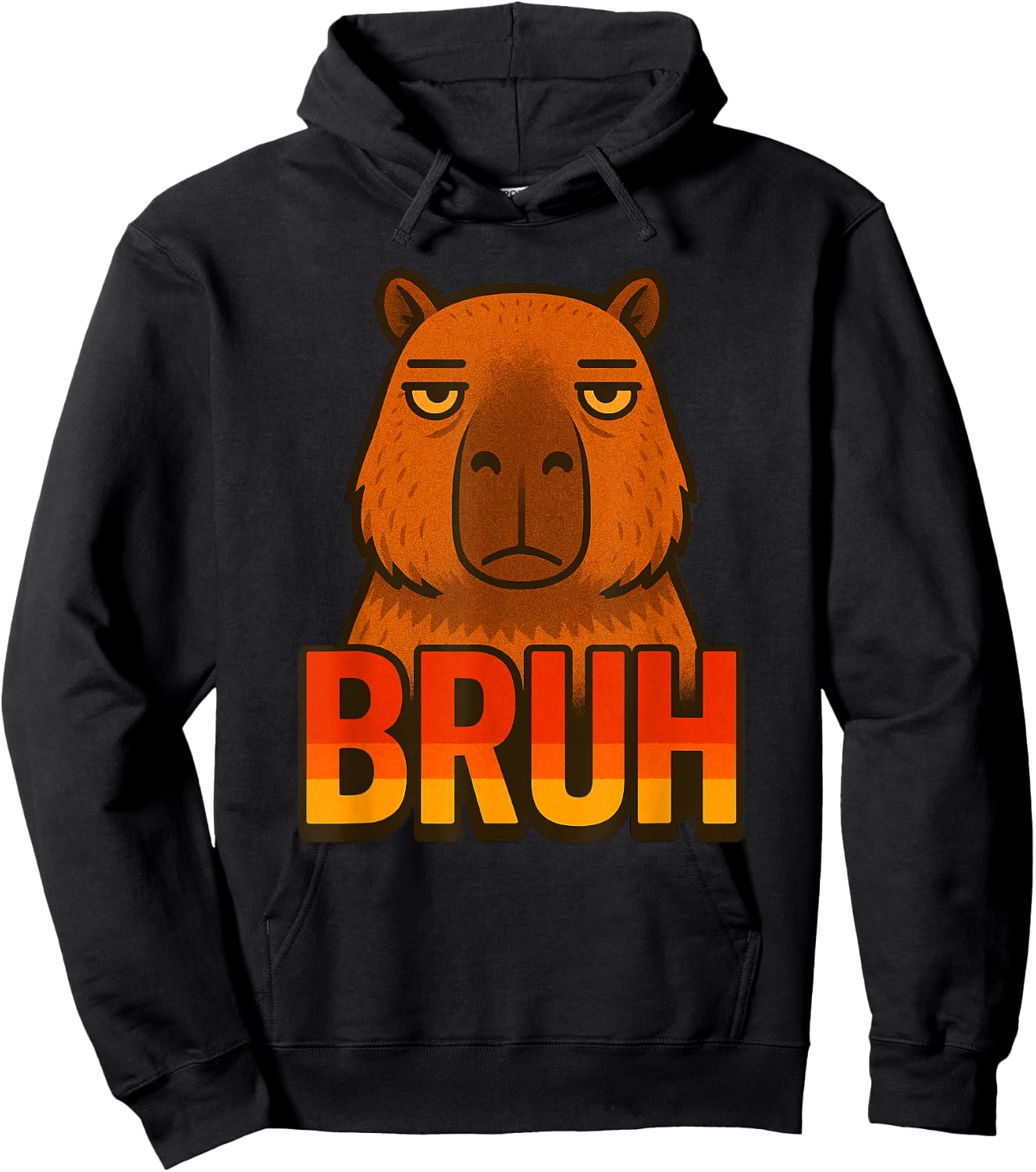 Funny Capybara Bruh Zoo Day Boys Girls Kids Hoodie - Hoodie | Black