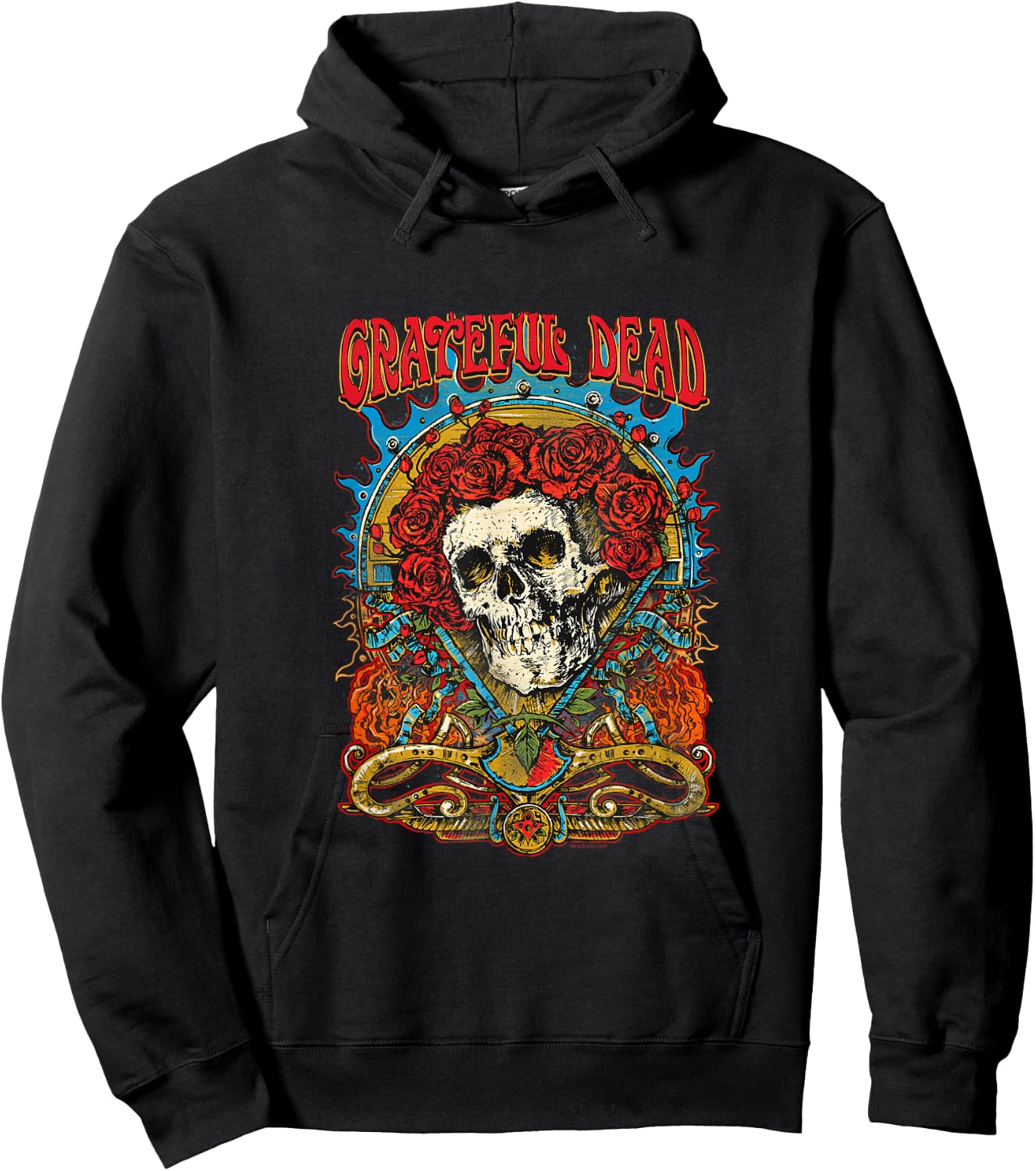 Grateful Dead Black Classic Half Sleeve Floral S Men Hoodie - Hoodie | Black