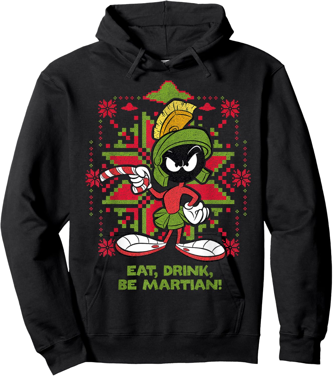 Marvin Martian Xmas Eat Dark Hoodie - Hoodie | Black