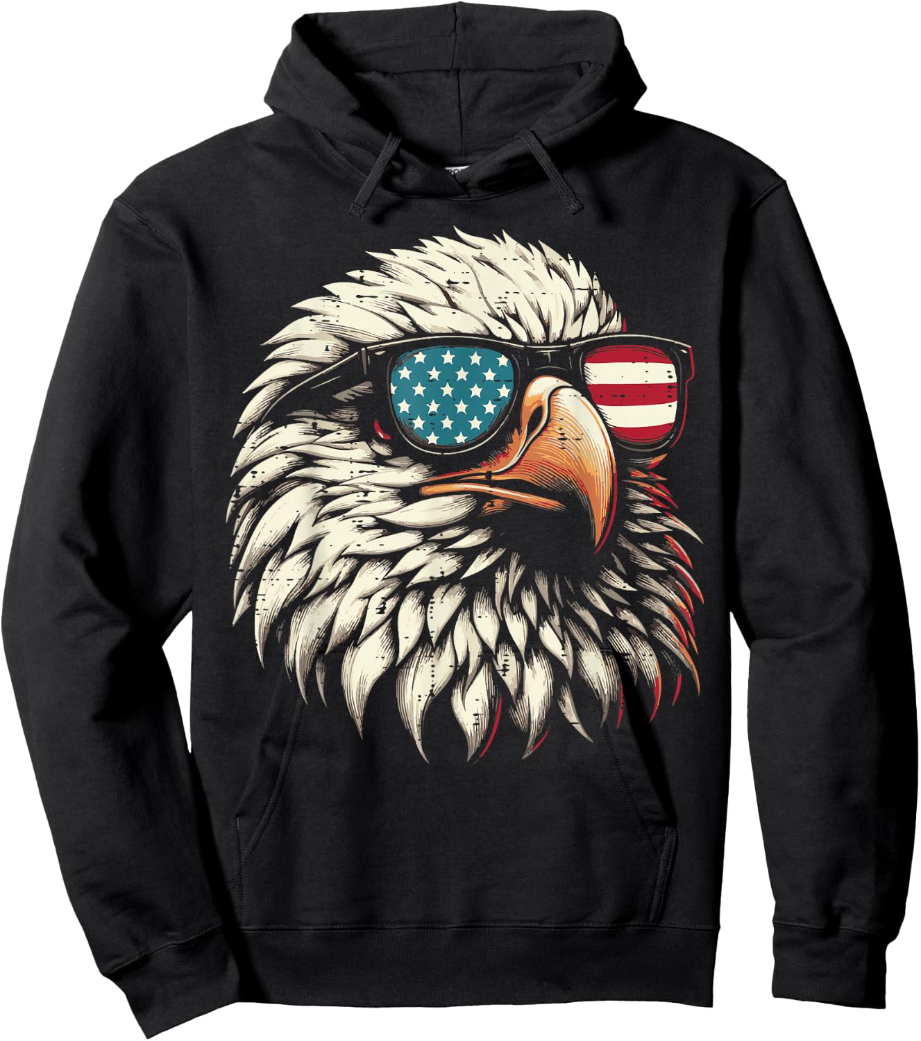 American Eagle USA Sunglasses 4th Of July Women Men Kids Hoodie - Hoodie | Black