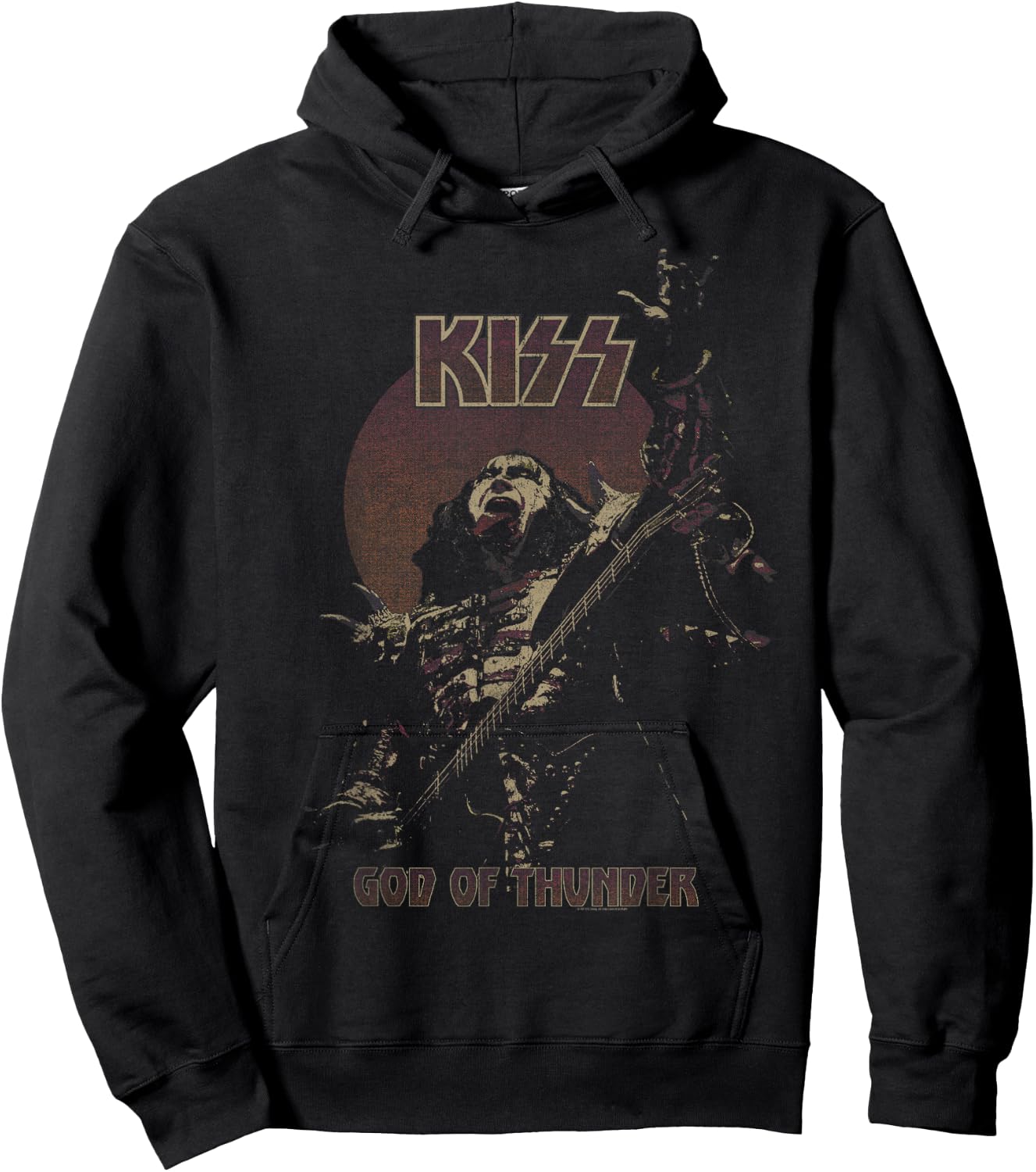 KISS - God Of Thunder , Black Hoodie - Hoodie | Black
