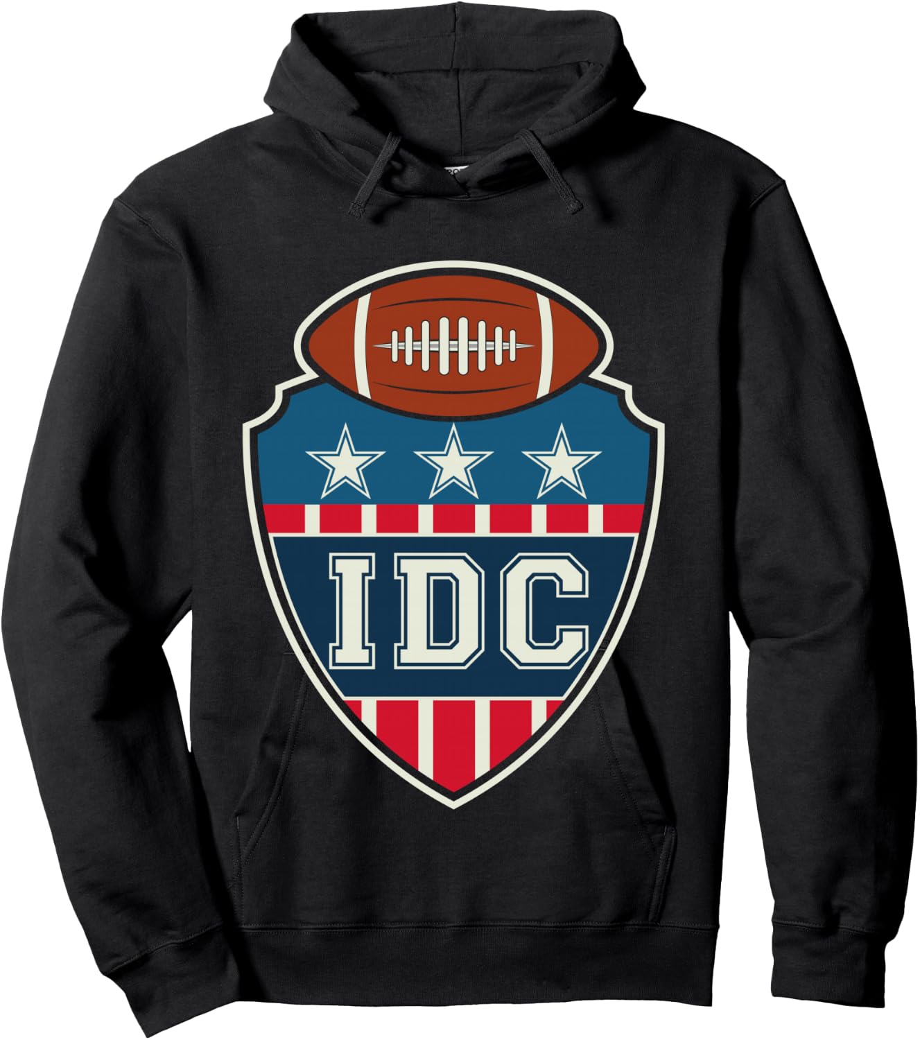 IDC American Football Lover Retro Hoodie - Hoodie | Black