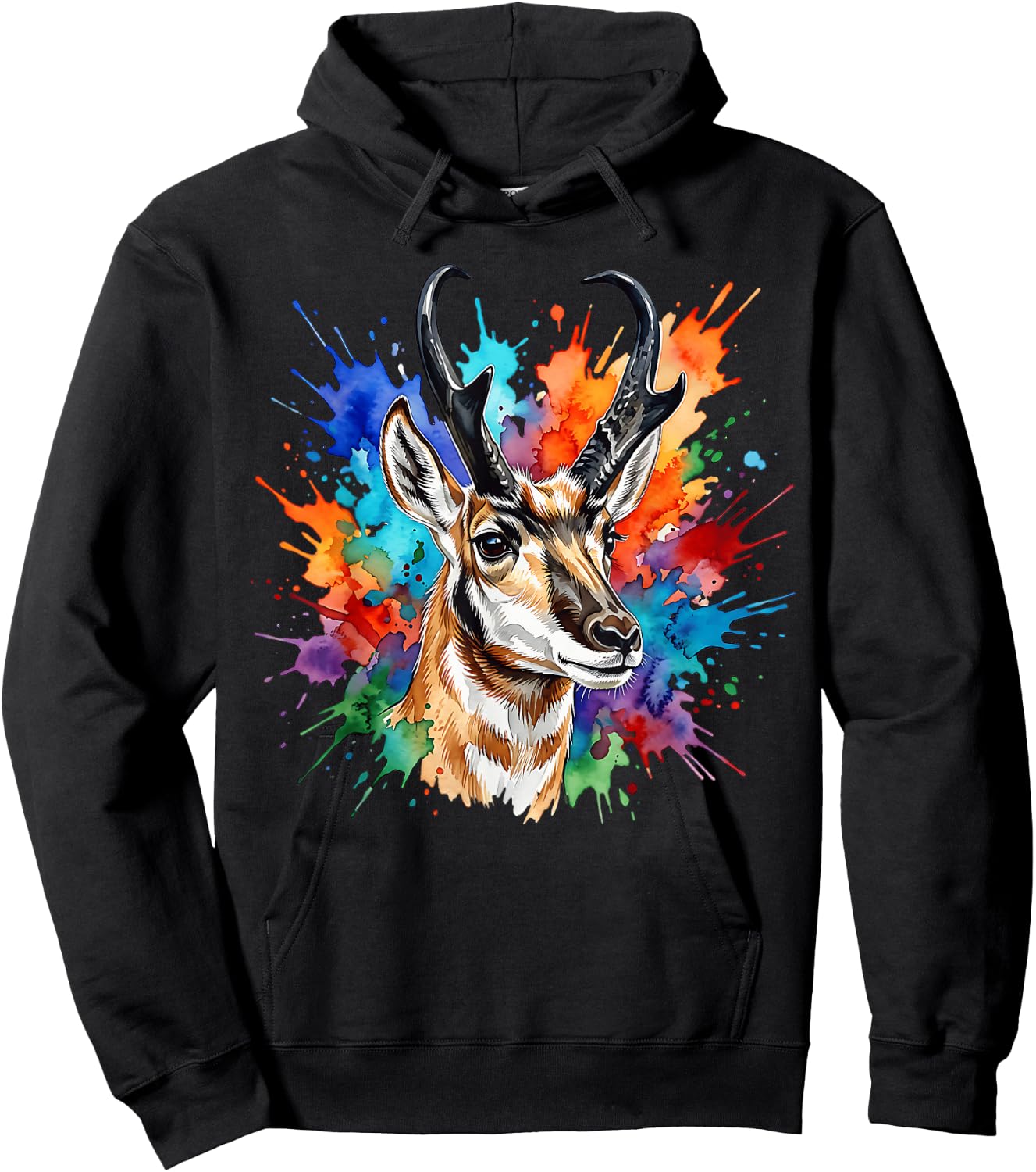 Pronghorn Antelope Hoodie - Hoodie | Black