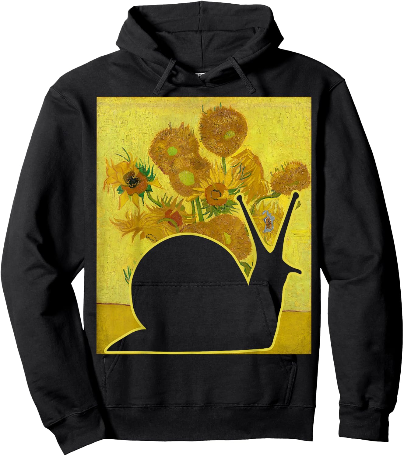 Snail Sunflowers Snail Lover Malacology Snail Painting Hoodie - Hoodie | Black