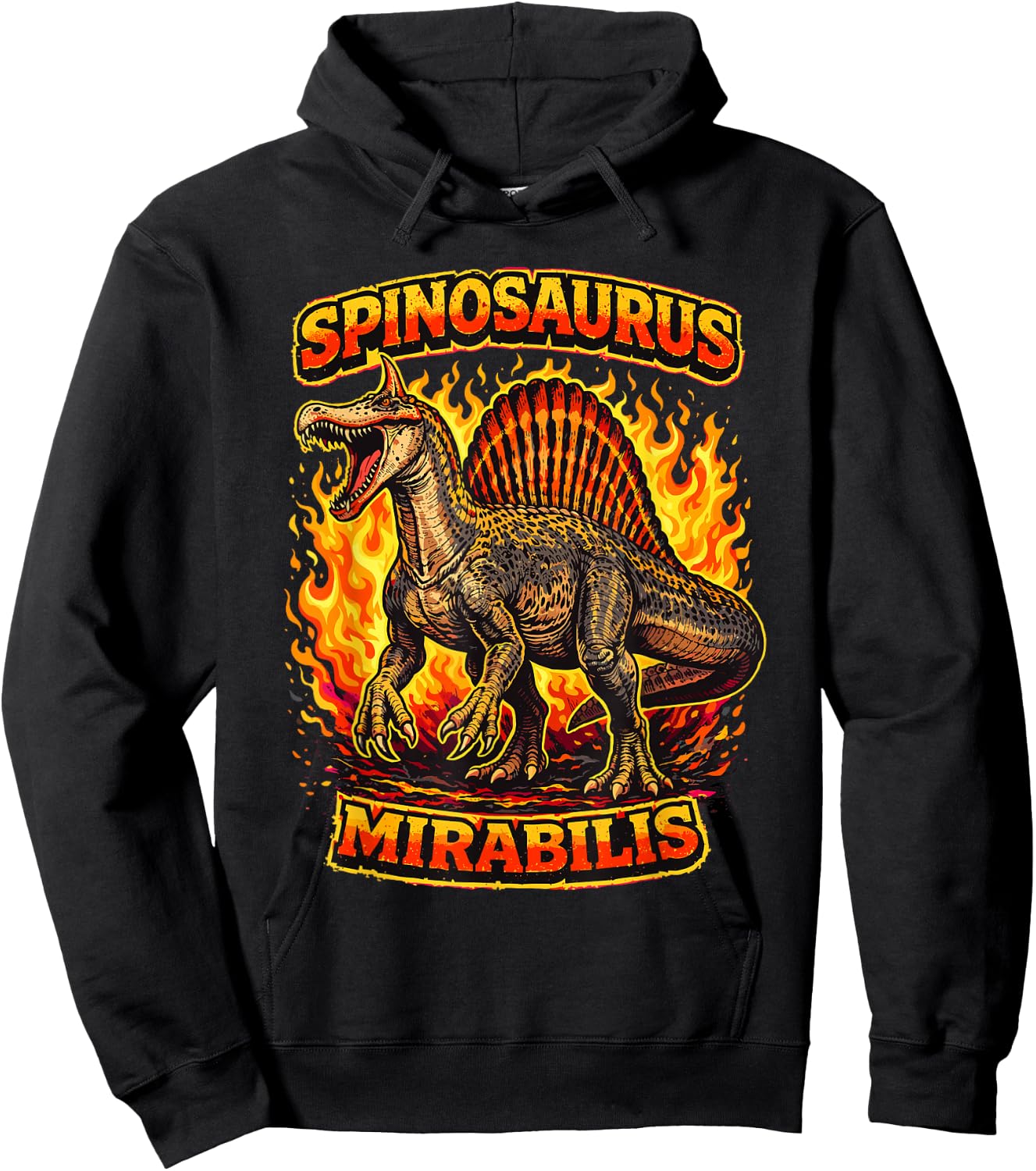 New Spinosaurus Mirabilis 2026 Discovery Hell Heron Dinosaur Hoodie - Hoodie | Black