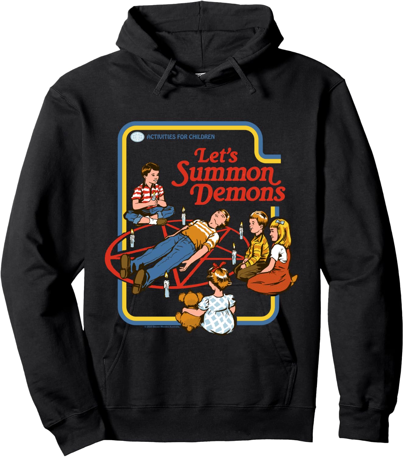 Lets Summon Demons Occult Retro Vintage Funny Adult Humor Hoodie - Hoodie | Black