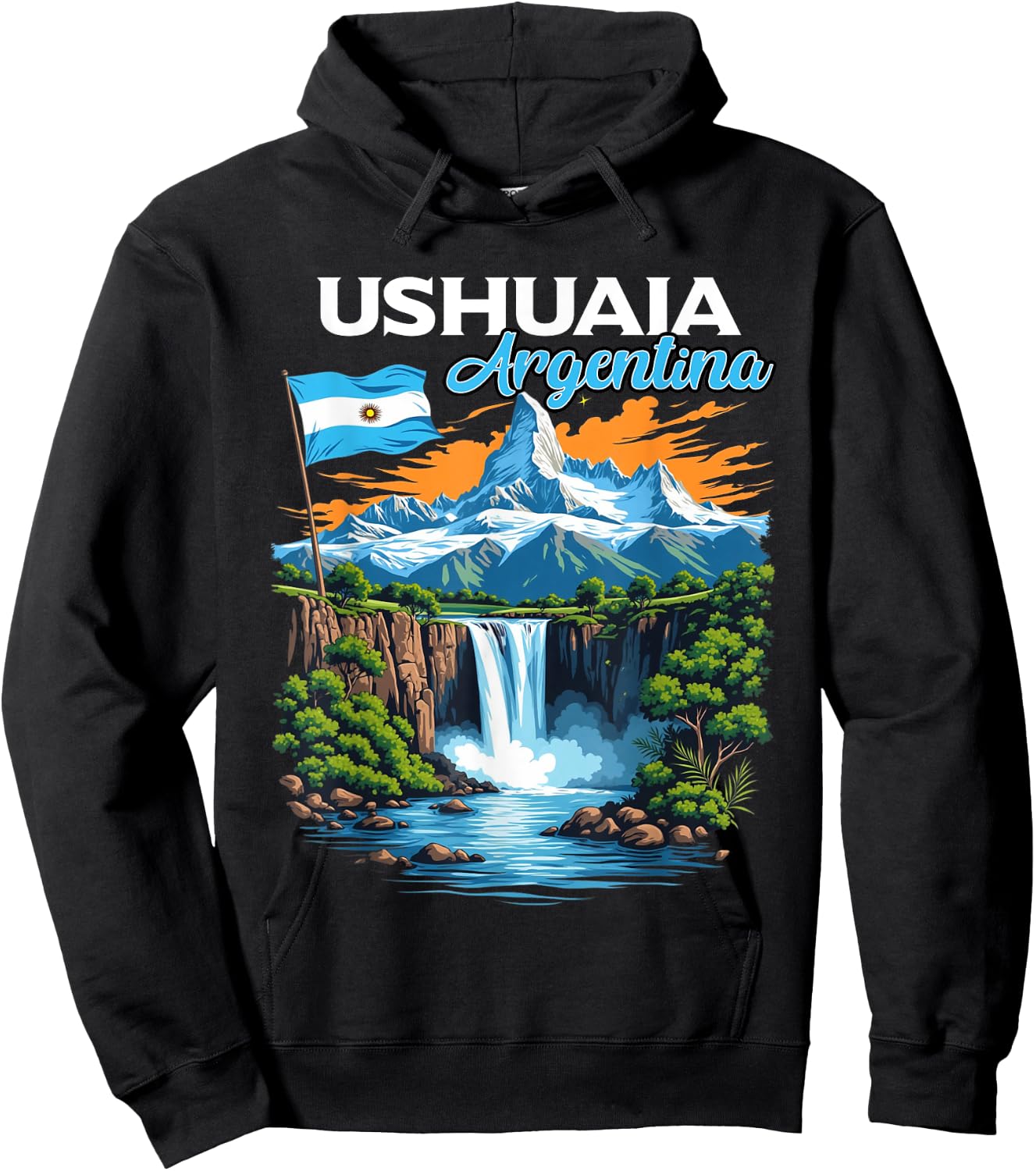 Ushuaia Argentina Souvenir Travel Vacation Hoodie - Hoodie | Black