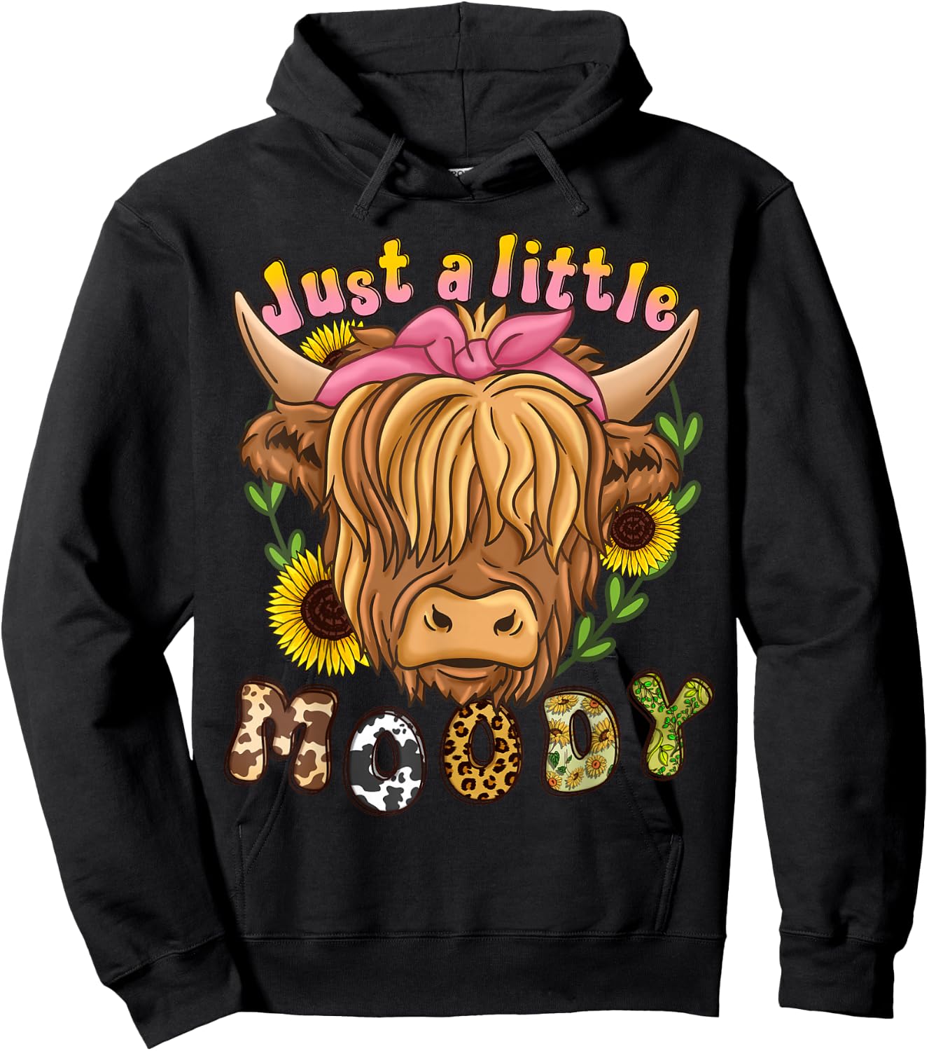 Highland Cow Scottish Highland Cow Hoodie - Hoodie | Black