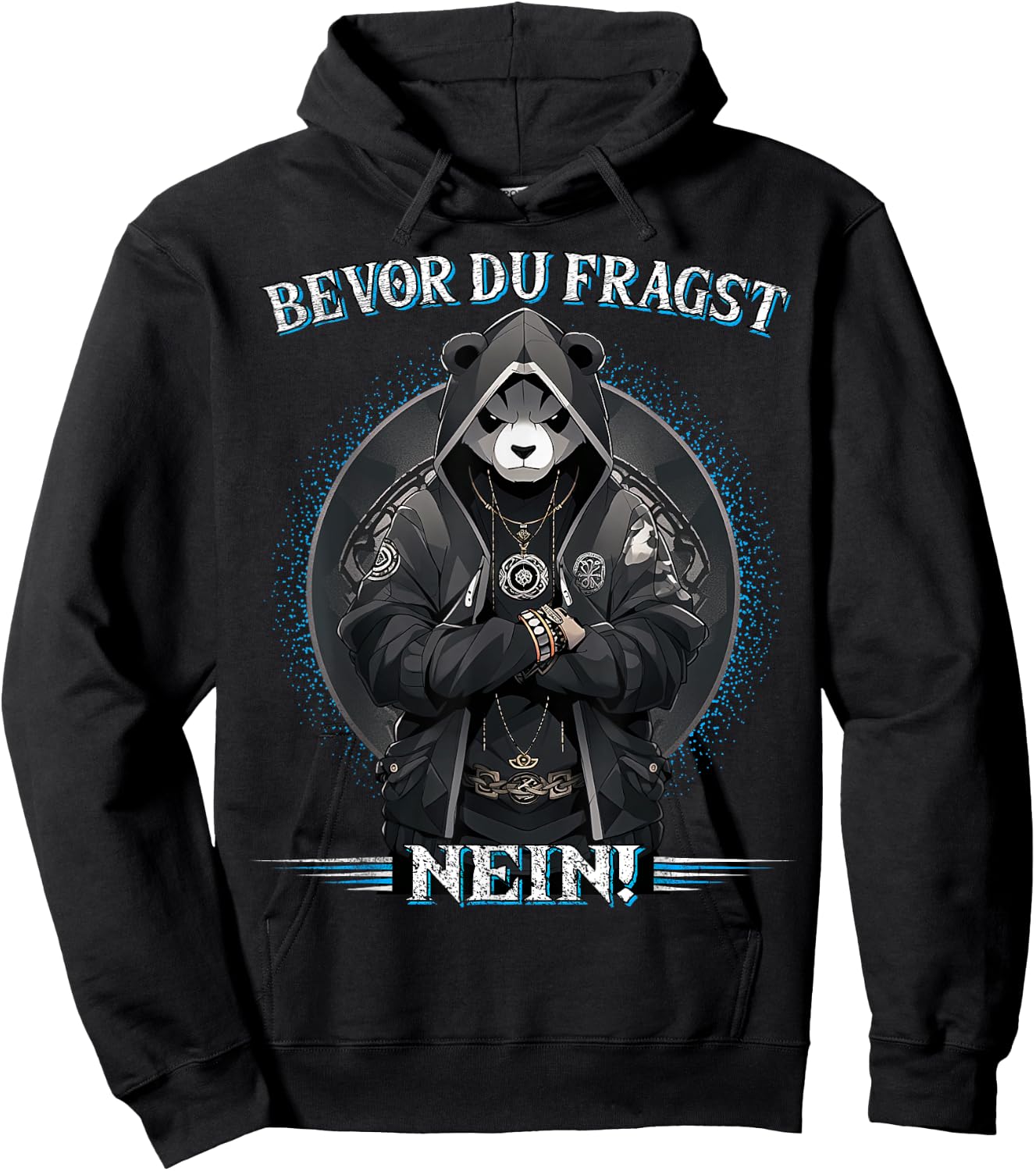 Bevor du fragst - Nein Lustiges Sarkasmus Anime Panda Kaffee Hoodie - Hoodie | Black
