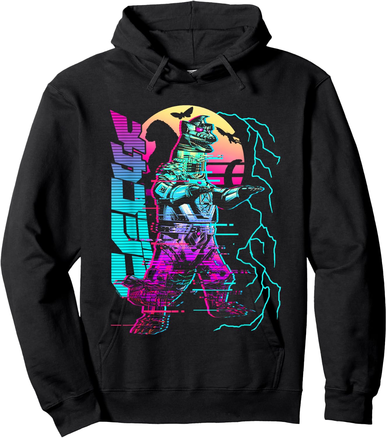 Godzilla Neon Mechagodzilla Hoodie - Hoodie | Black