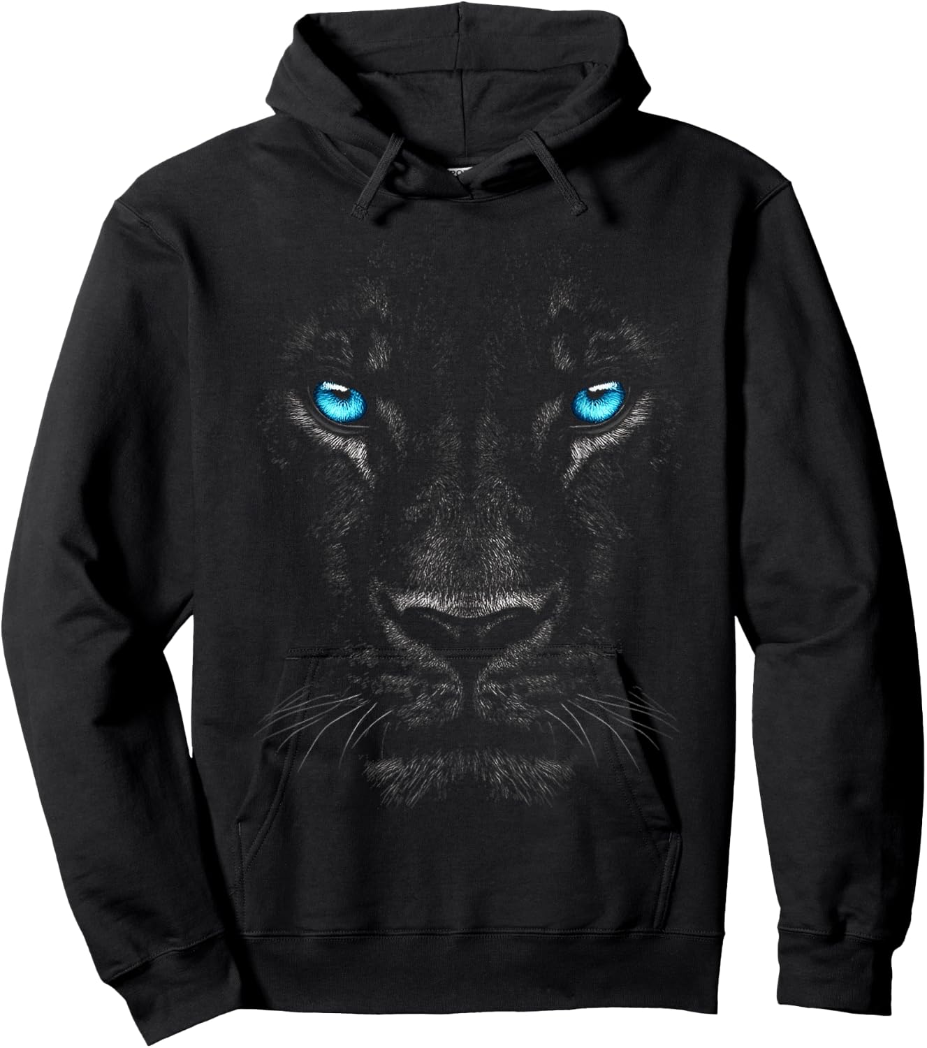 Lion Animal Graphic Blue Eyes Art Lion , black Hoodie - Hoodie | Black
