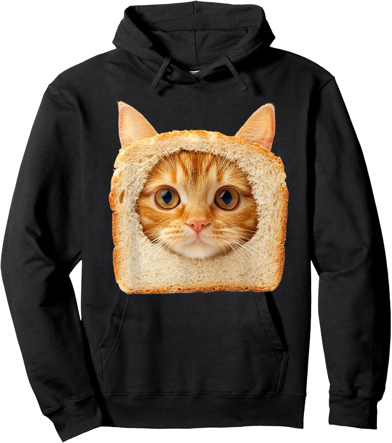 Funny Ginger Cat Bread Men Women Kids Hoodie - Hoodie | Black