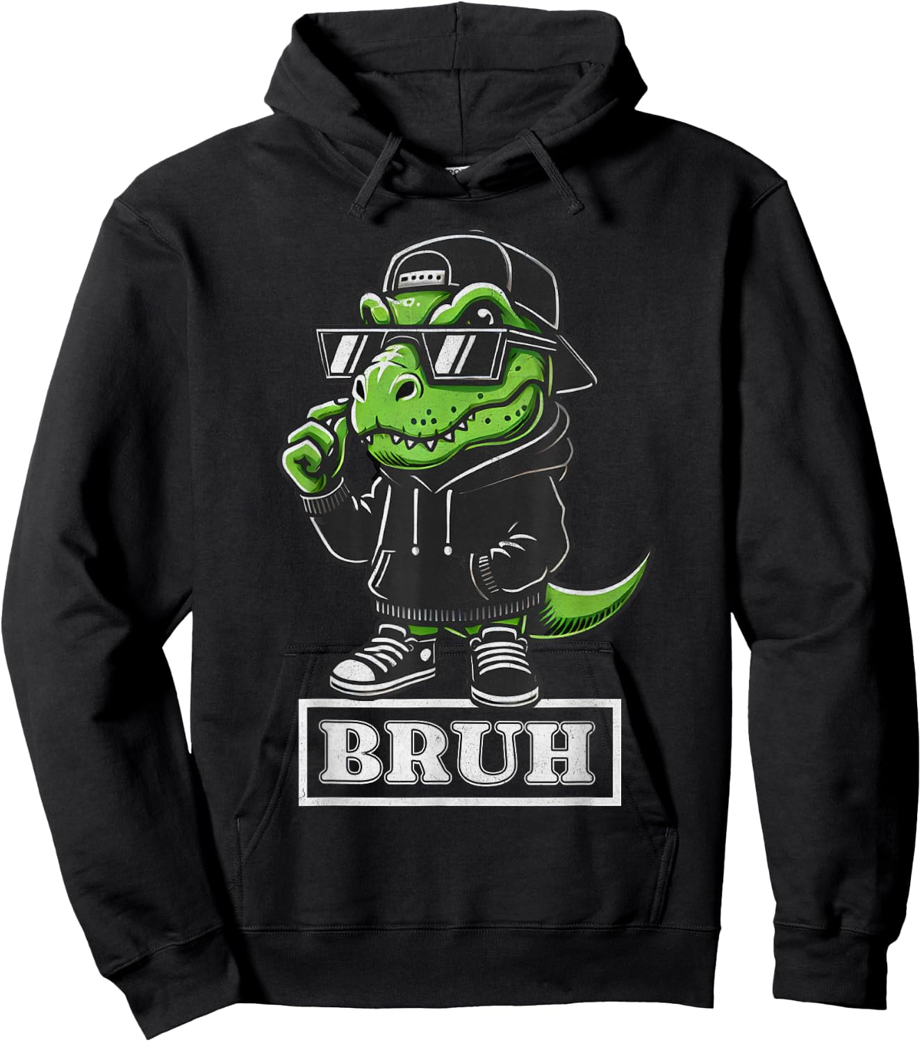 Bruh T Rex Dinosaur Teen Sayings Teenage Boys Funny Kids Hoodie - Hoodie | Black