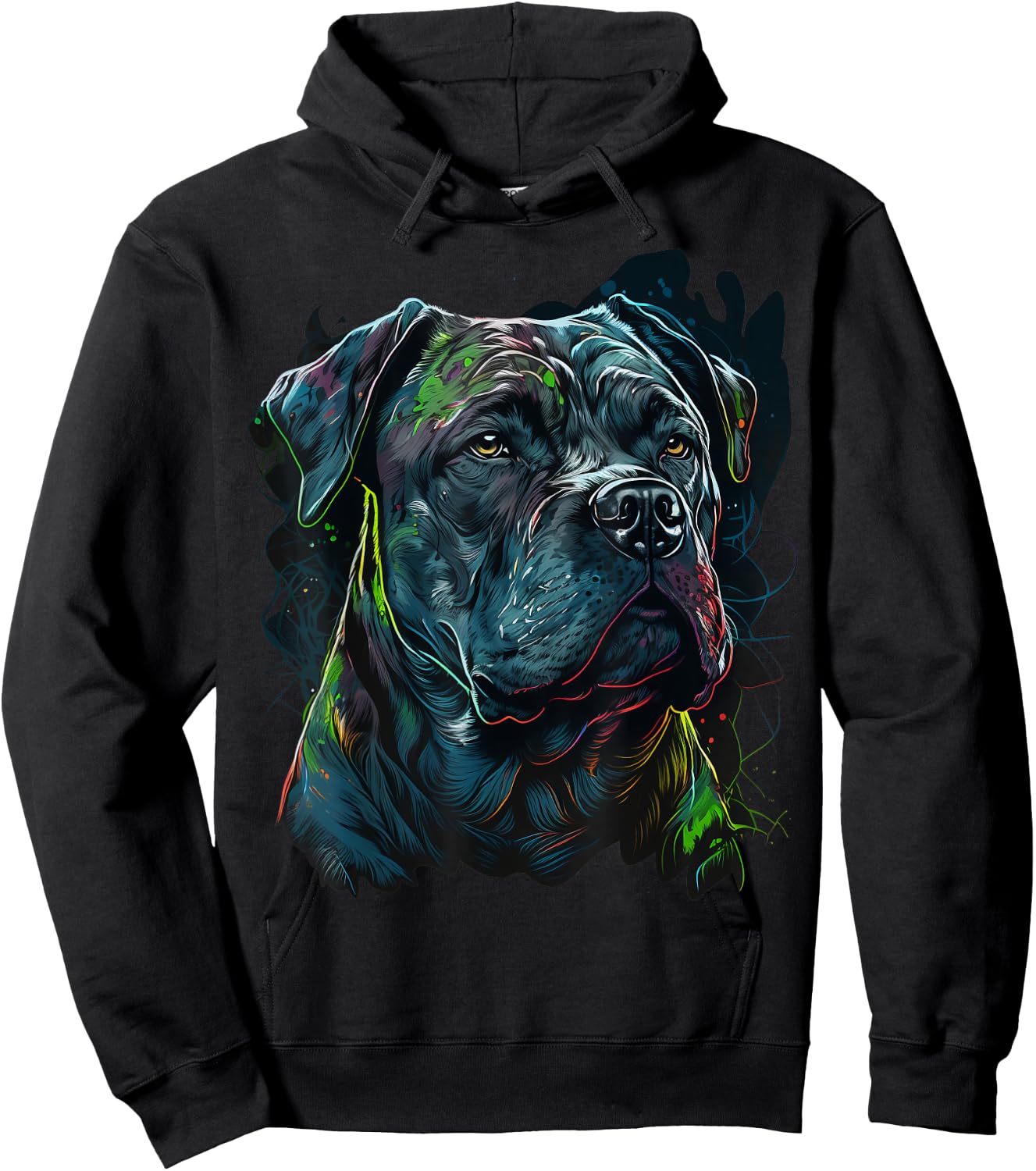 Cute Cane Corso Dog on Cane Corso Lover Hoodie - Hoodie | Black