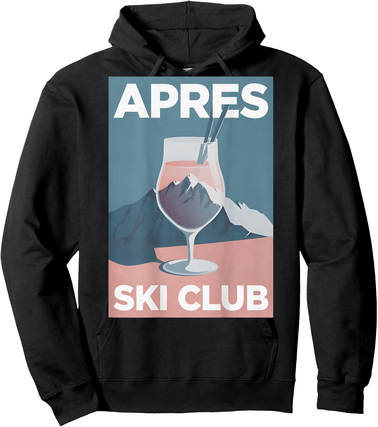 APRÈS SKI CLUB X Aesthetic Skier Party Outfit - Back Hoodie - Hoodie | Black