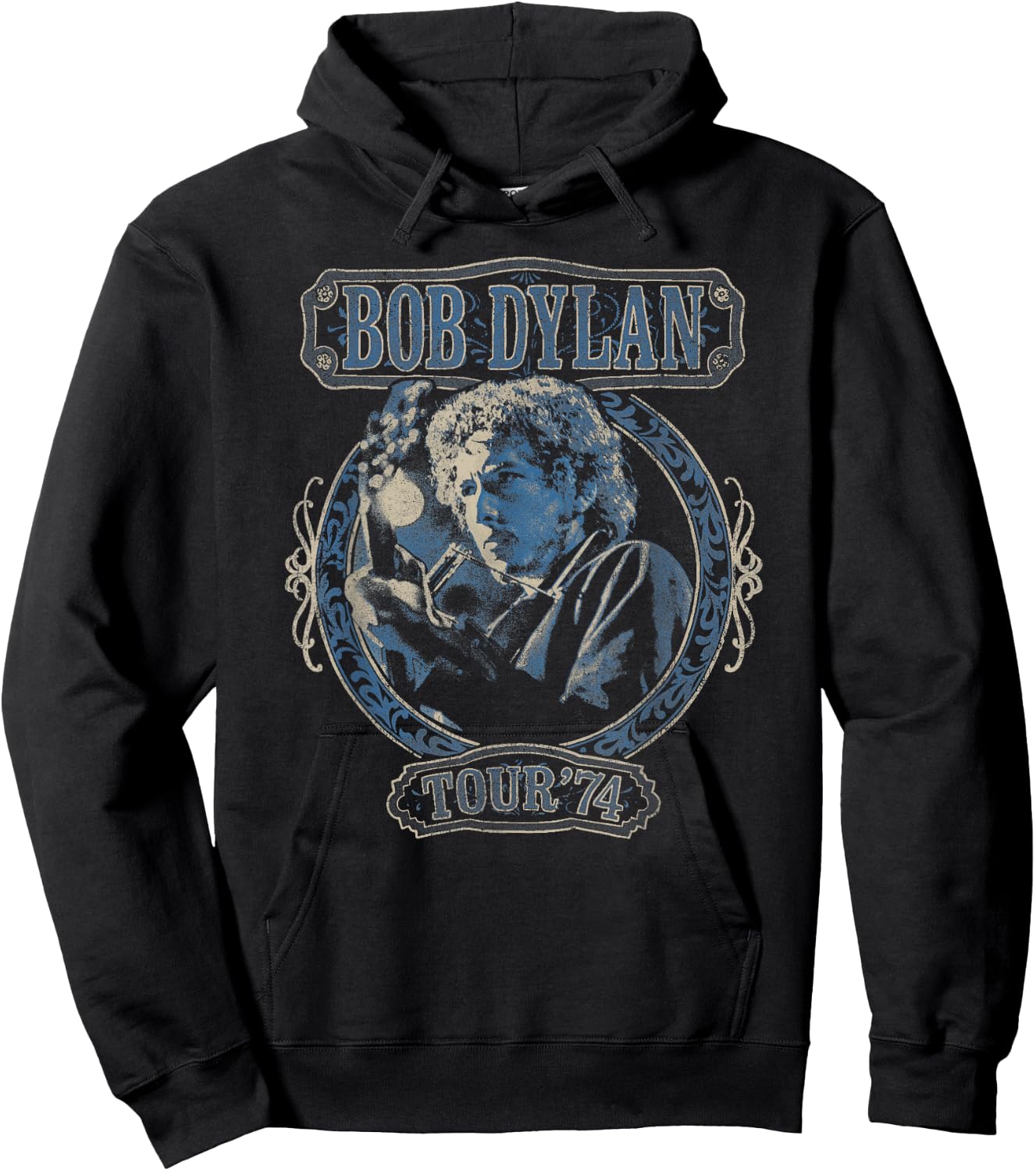 Bob Dylan Tour 74 Official , Black, S Hoodie - Hoodie | Black