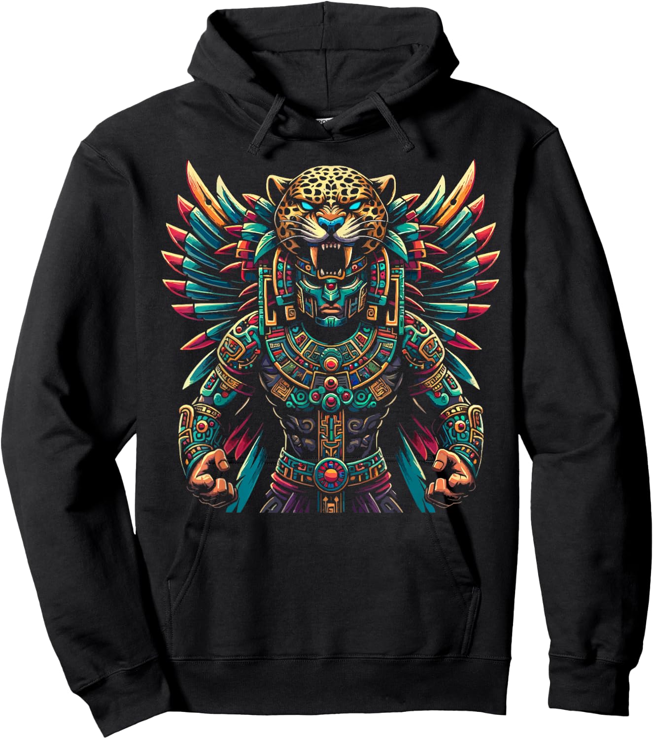 Aztec Jaguar Warrior Aztec Culture Mayan Indigenous Hoodie - Hoodie | Black
