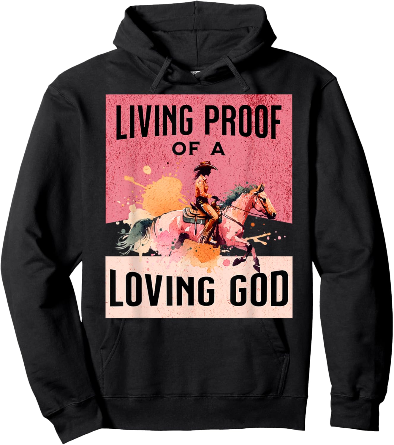 Cowgirl Proof of Loving God Jesus Western Gear Christian Hoodie - Hoodie | Black