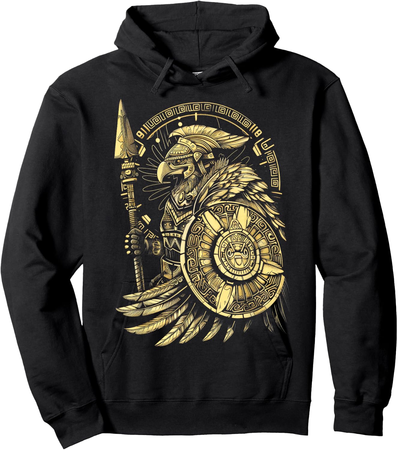 Aztec Warrior Eagle Knight Armor Aztec warrior Hoodie - Hoodie | Black